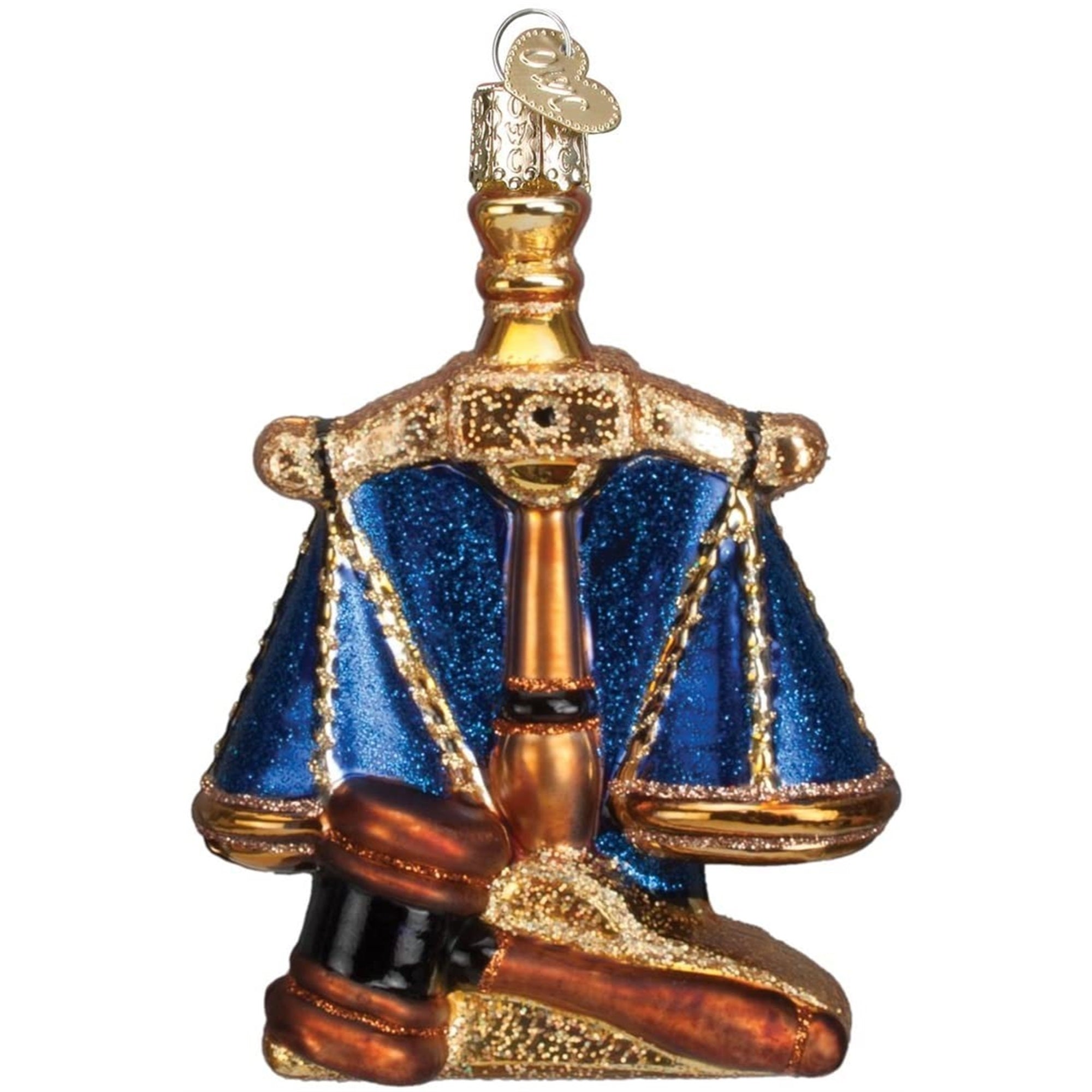 Old World Christmas Glass Blown Ornament, Scales of Justice