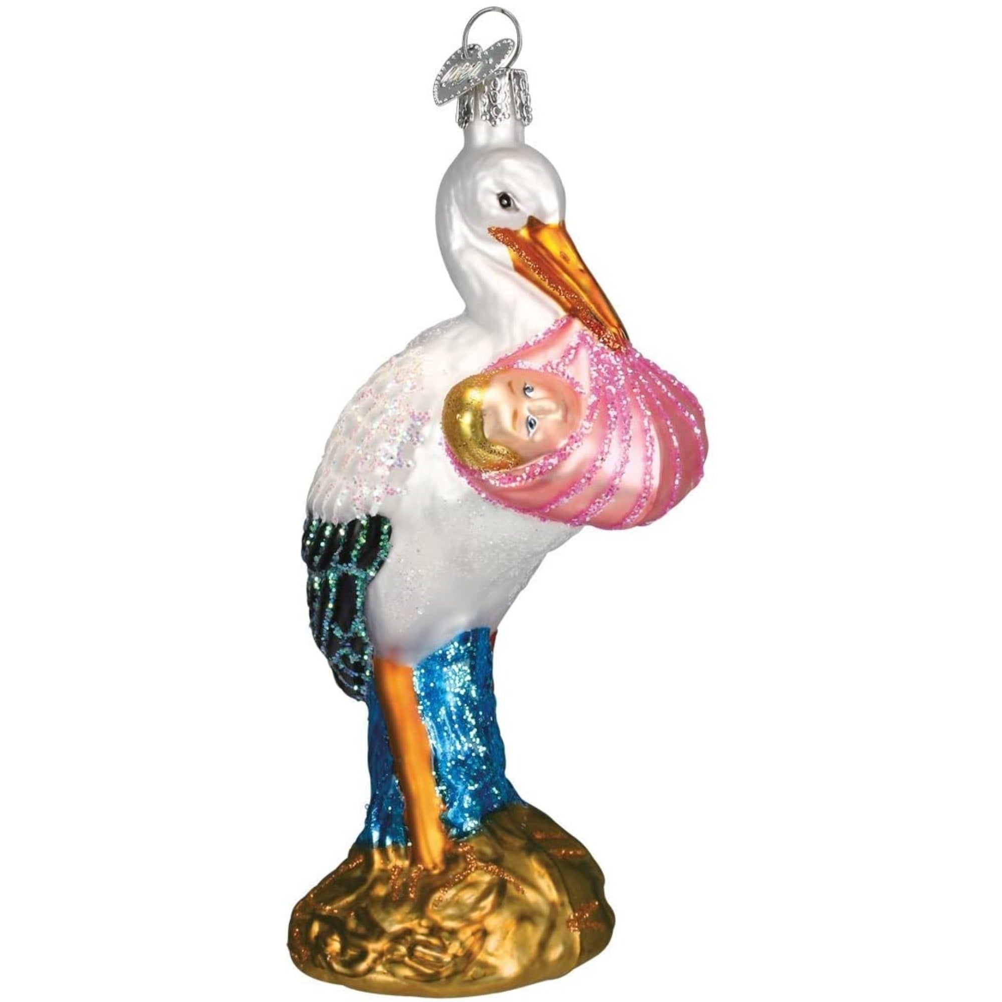 Old World Christmas Ornaments Girl Bundle of Joy Glass Blown Christmas Tree