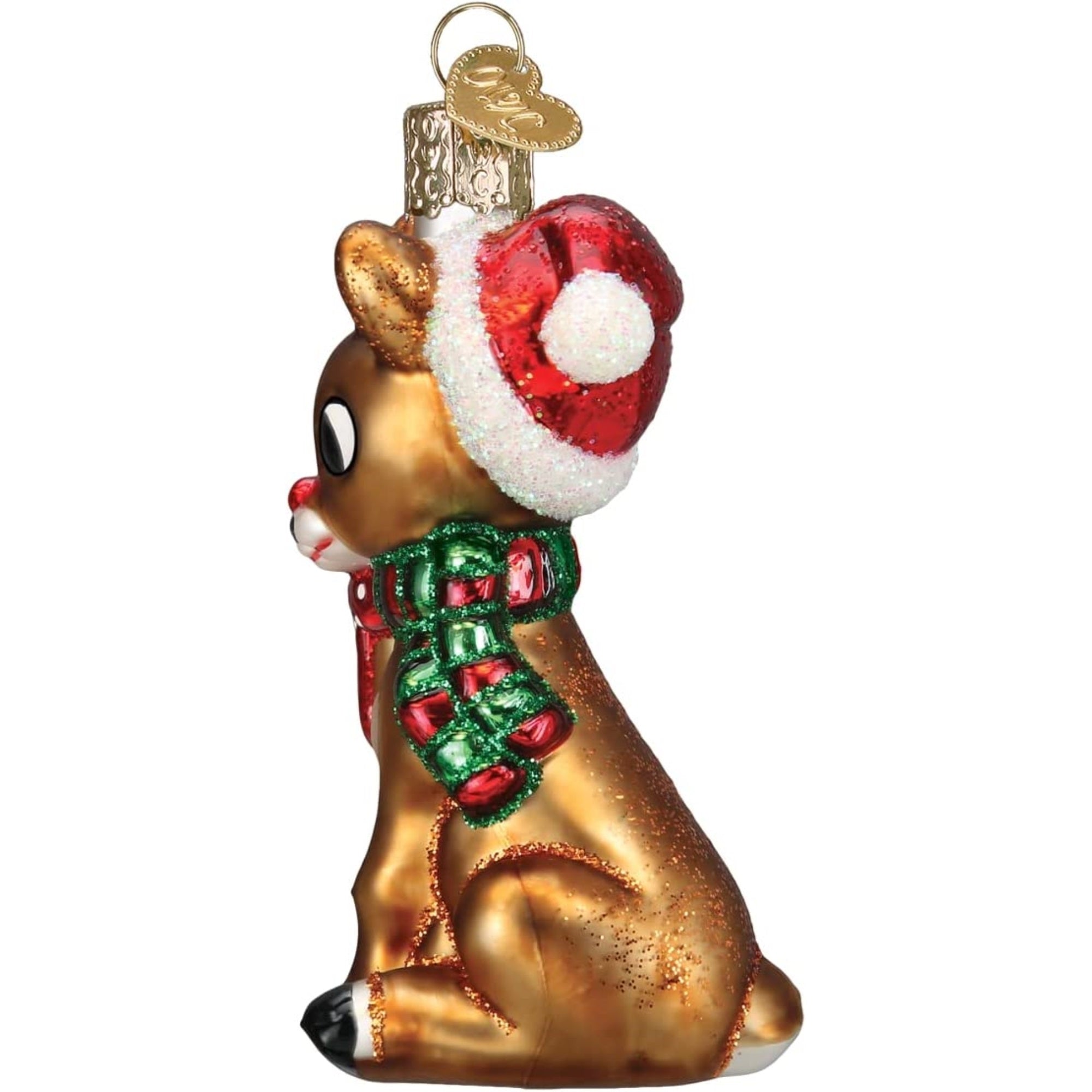Old World Christmas Blown Glass Christmas Ornaments, Rudolph And Clarice