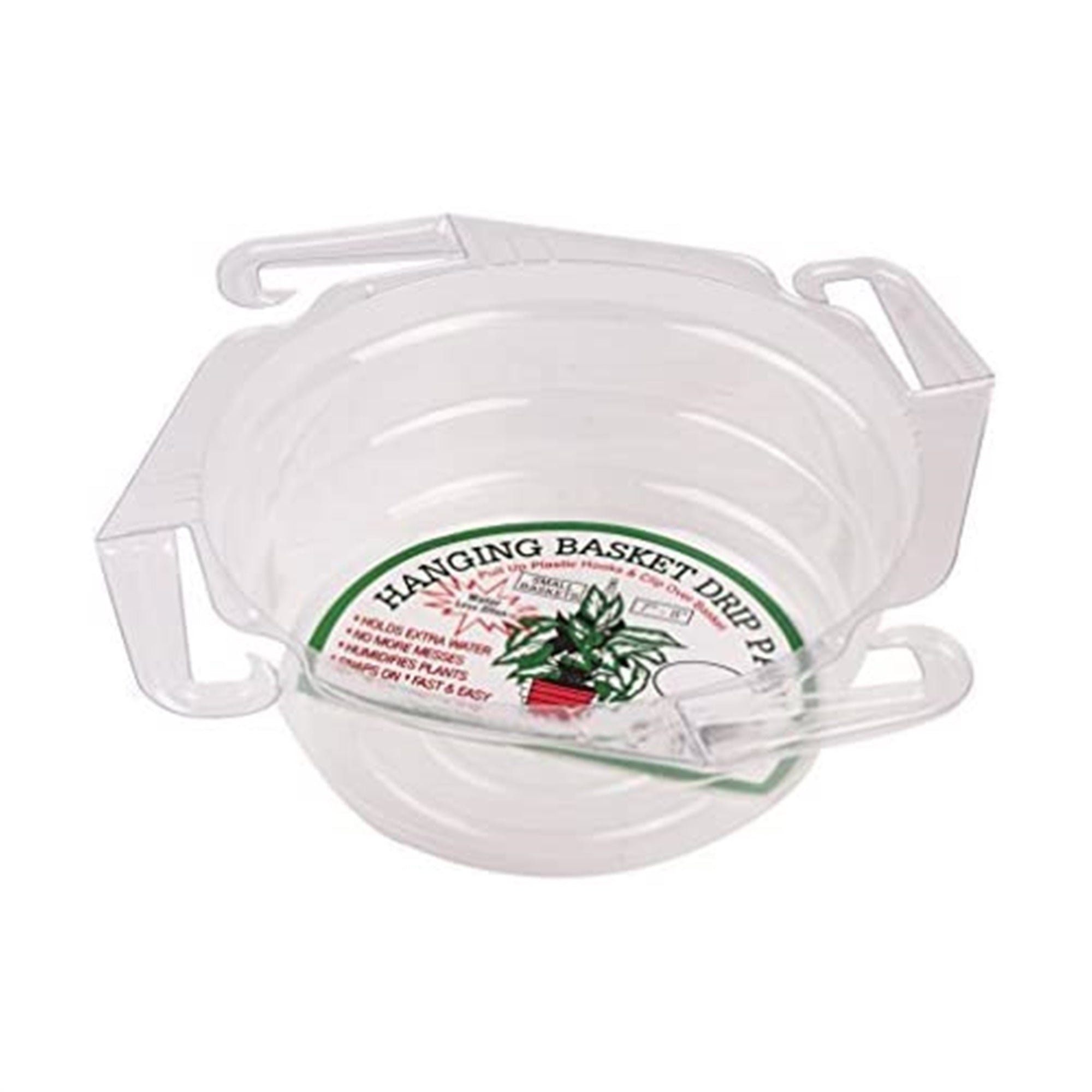 Curtis Wagner Plastics Hanging Basket Drip Pan, 8-Inch, Clear (1 Count)