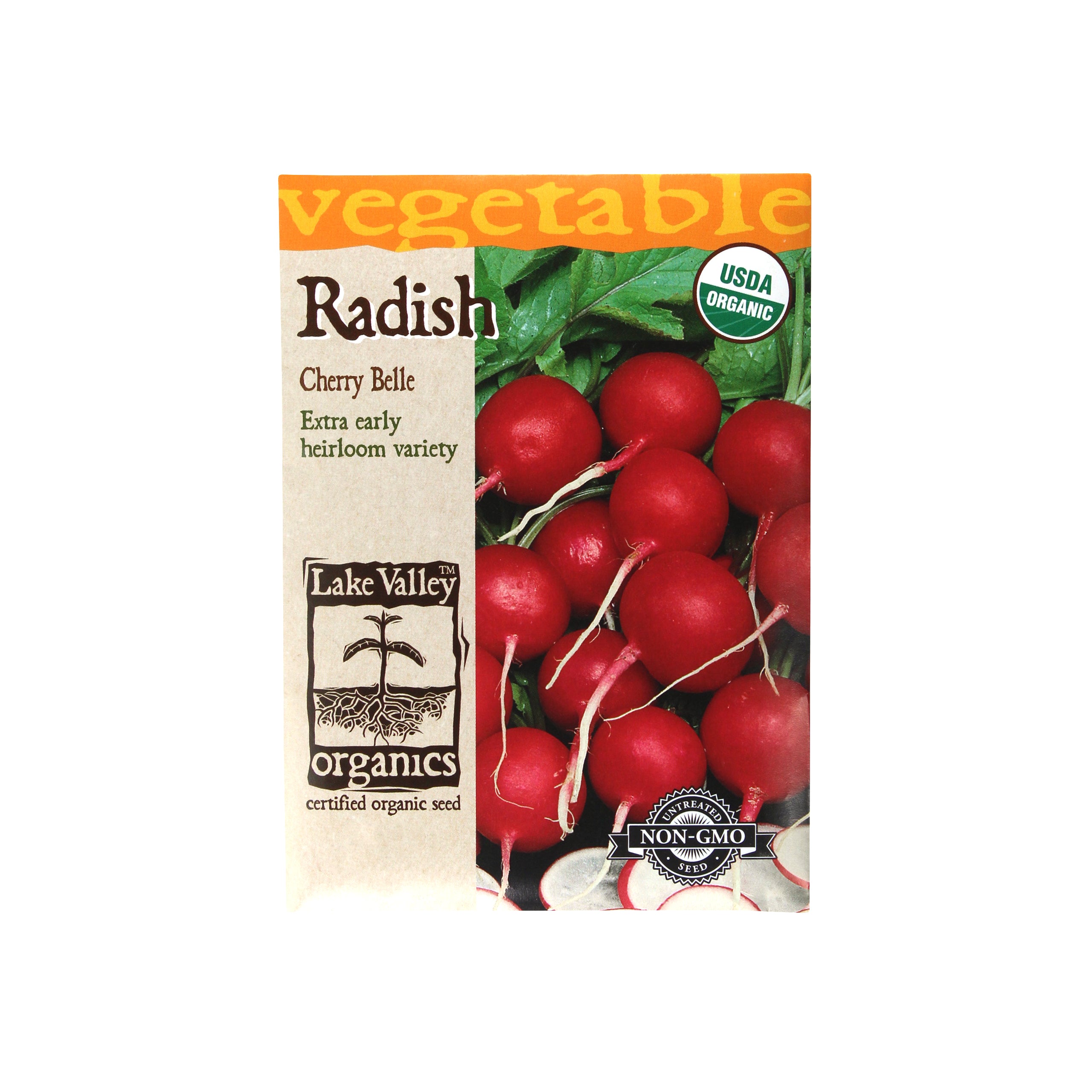 Lake Valley Seed Radish Organic Cherrybelle Vegetable Seeds, 10g