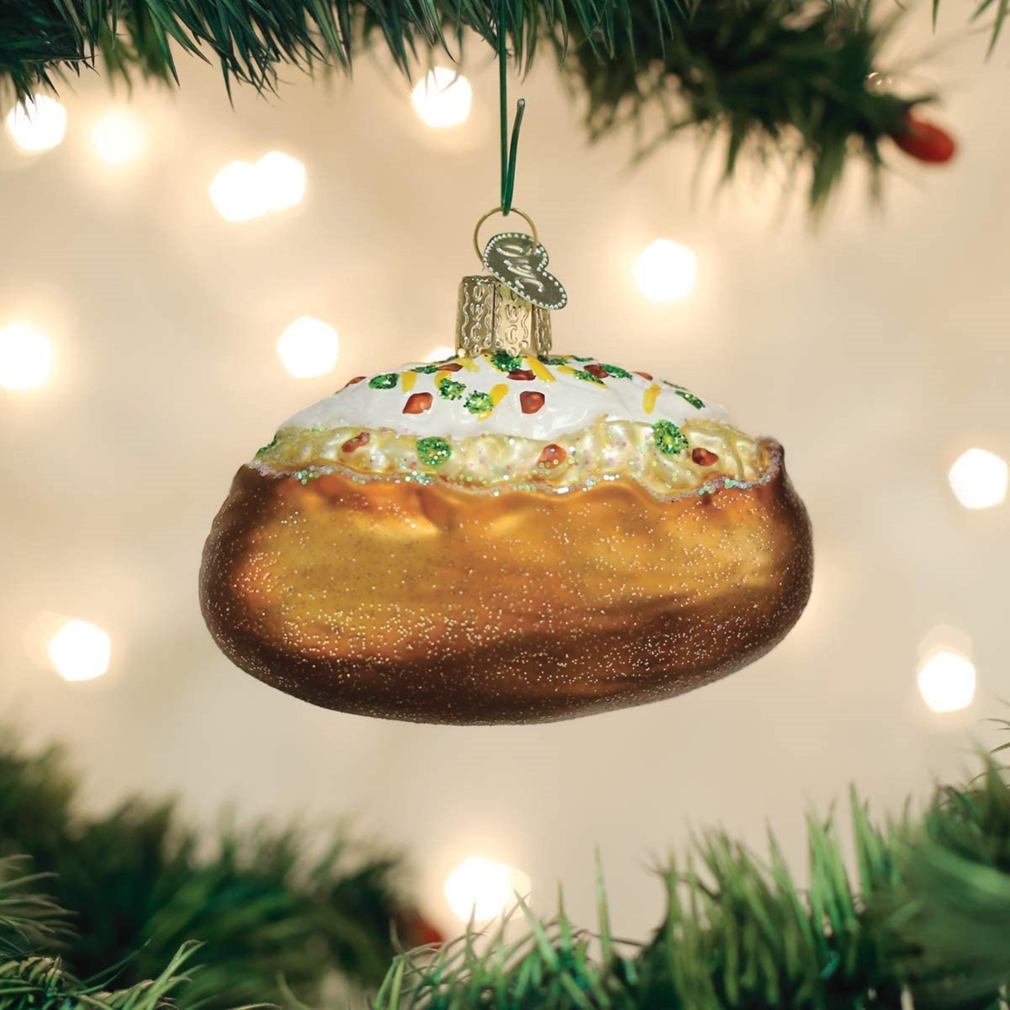 Old World Christmas Baked Potato Glass Blown Ornament