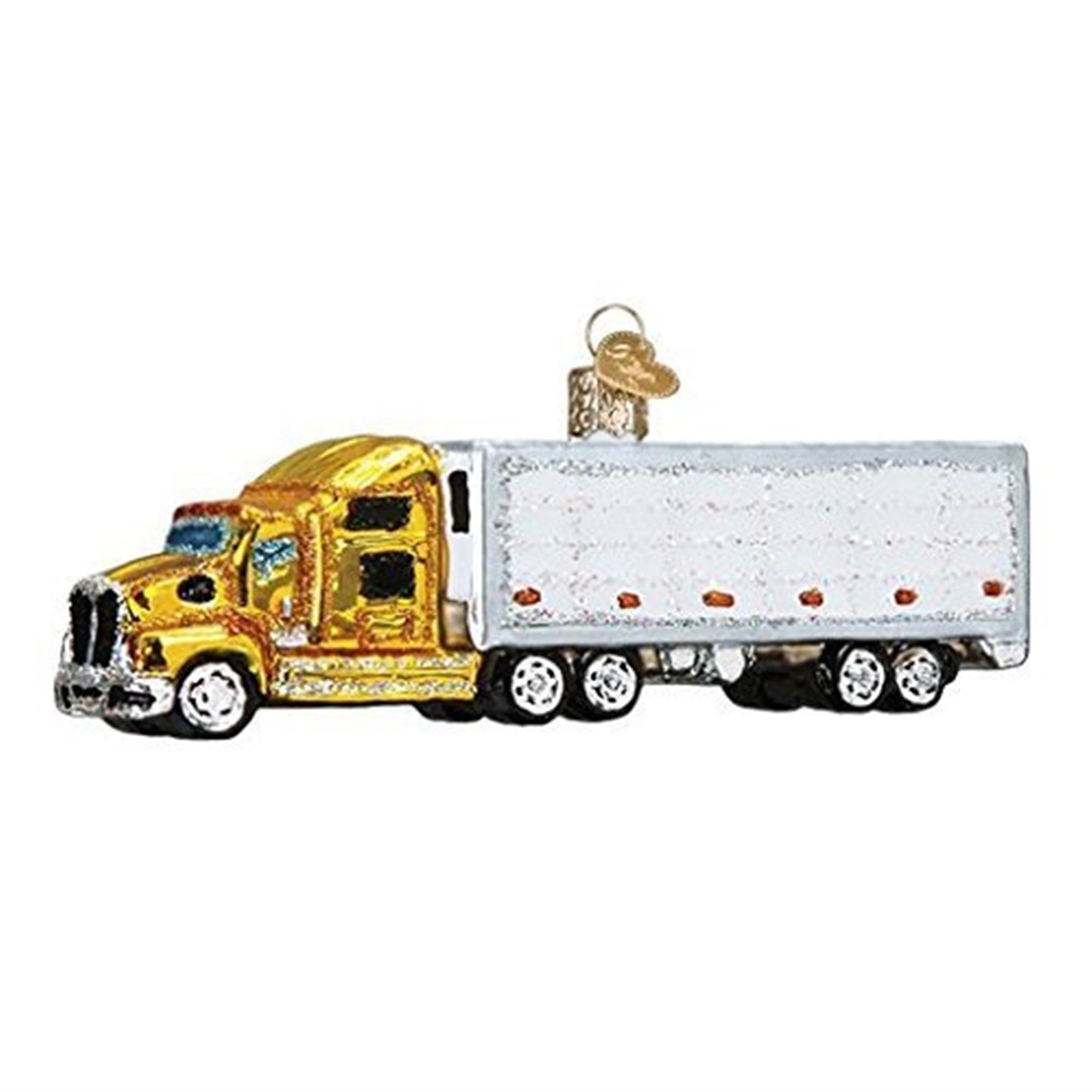 Old World Christmas Semi Truck Handcrafted Hanging Tree Ornament