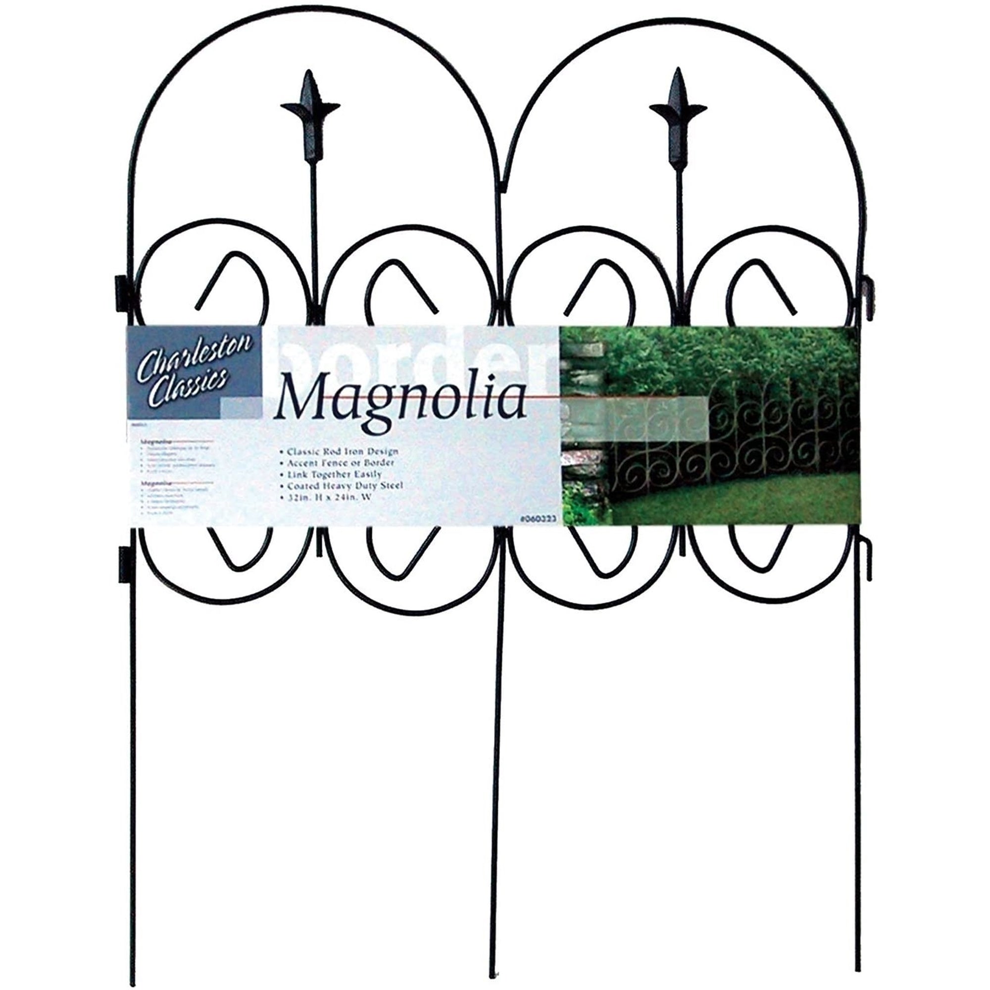 Origin Point Magnolia Classic Decorative Landscape Border Fence Section, 24in