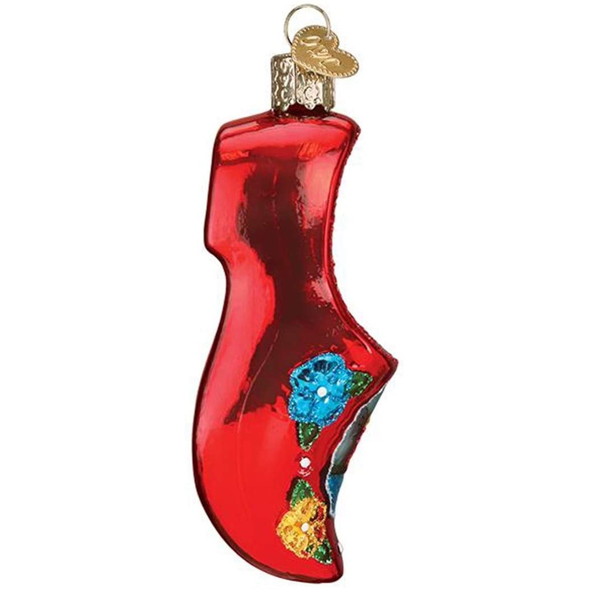Old World Christmas Glass Blown Wooden Clog Ornament