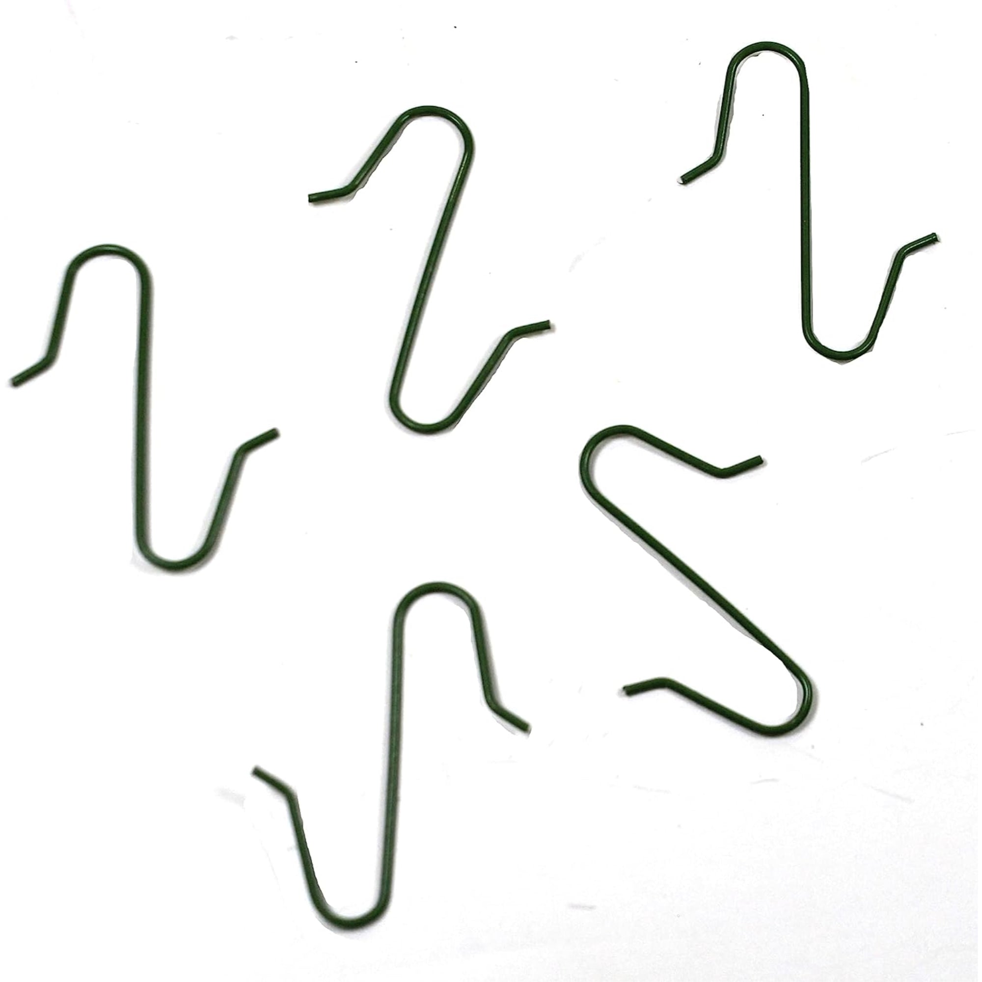 Old World Christmas Metal Ornament Hangers Decoration Hooks, Green, Box of 100