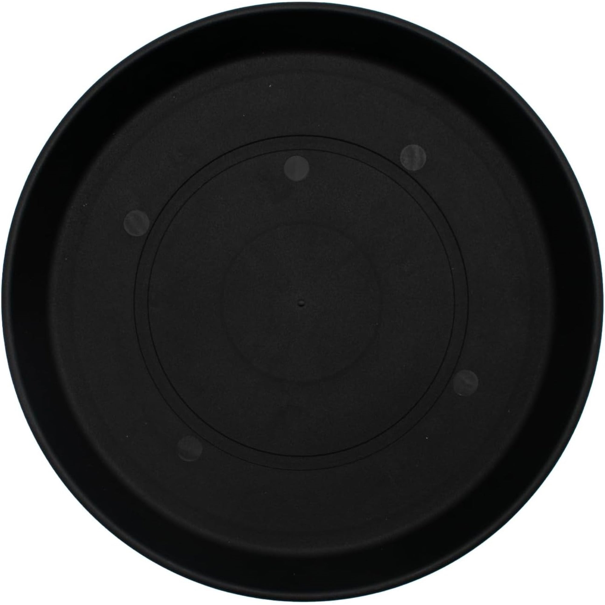 The HC Companies Round Prima Plastic Plant Saucer, Indoor Outdoor Plant Trays, Black, 8.5"