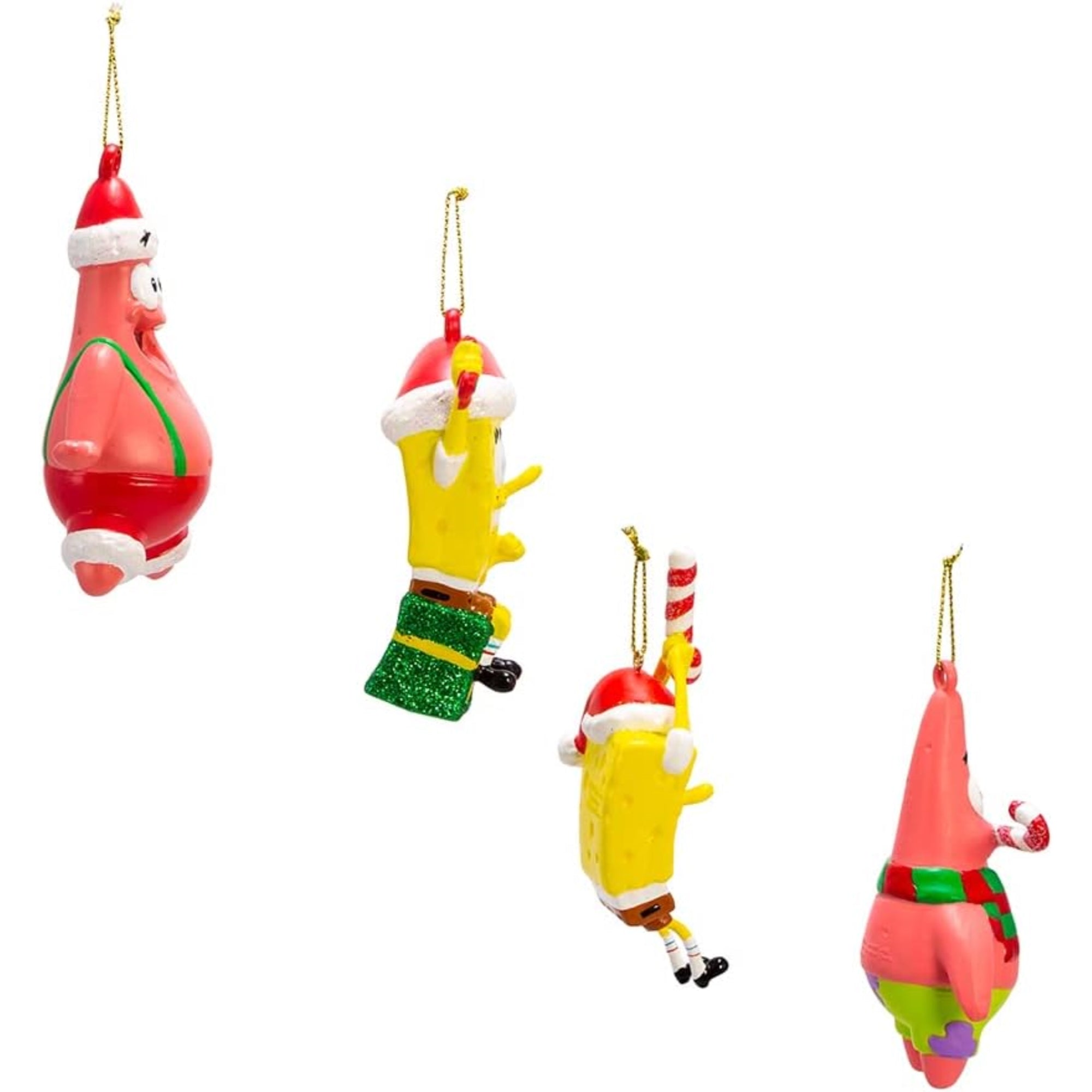 Kurt Adler SpongeBob Squarepants Christmas Ornament Sets, Multi-Colored, 3.5"