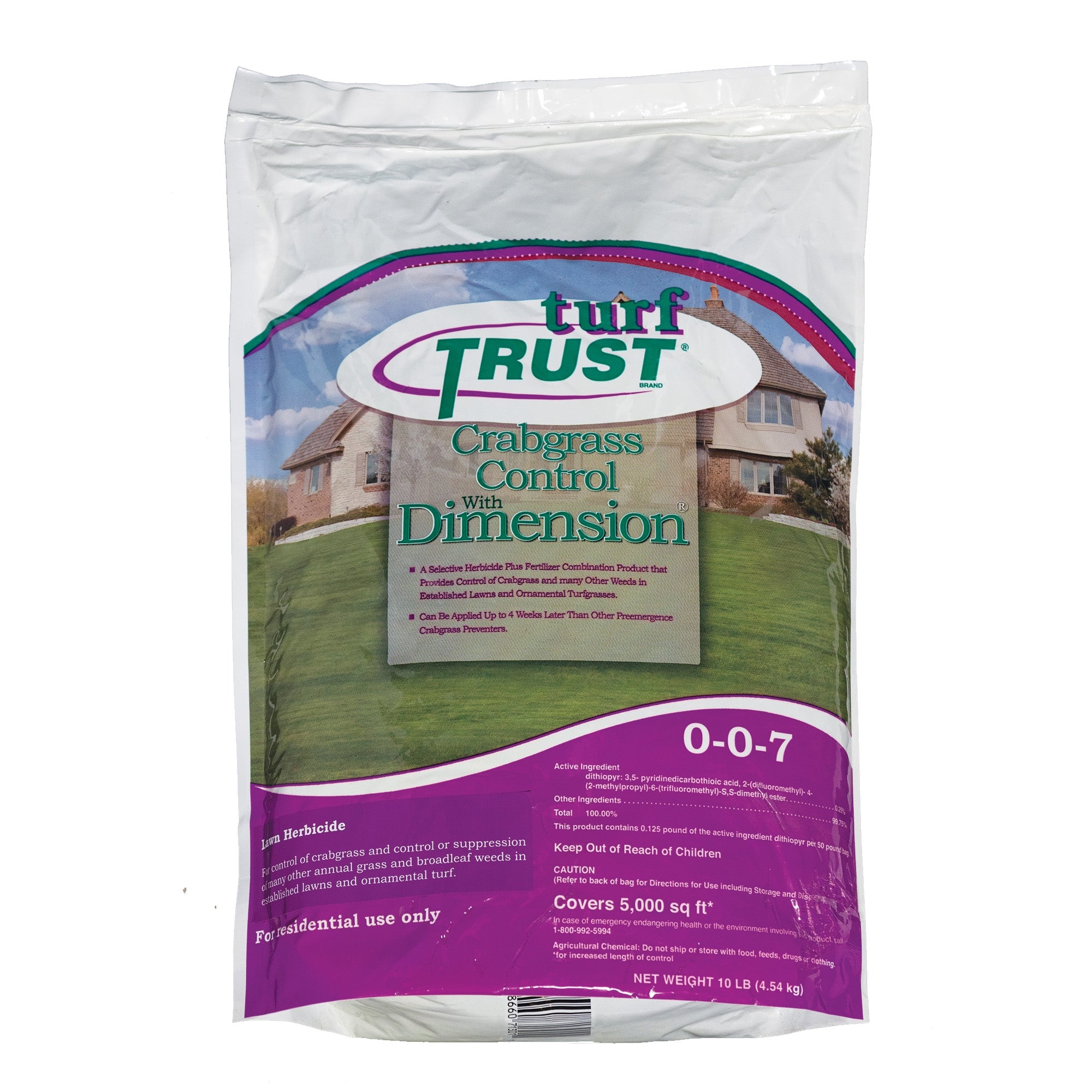 Turf Trust Crabgrass Control with Dimension 0-0-7, 5M, 16 Pound Bag
