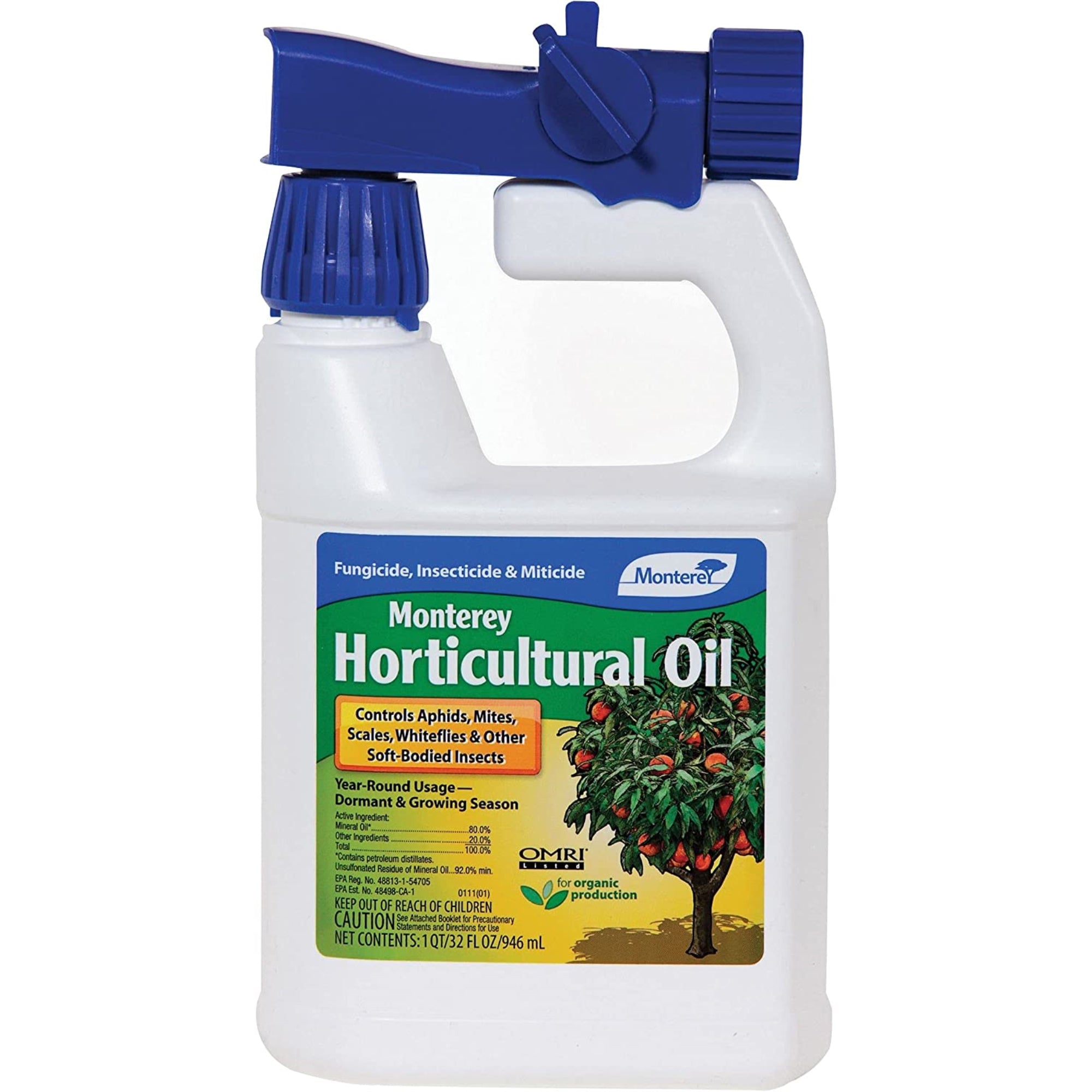 Monterey Horticultural Oil For Aphids, Mites, Scales, Whiteflies, 32 Ounces