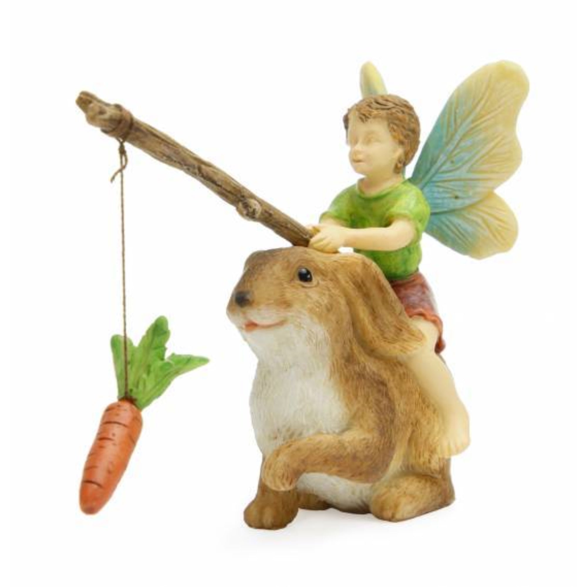 Marshall Home & Garden Fairy Garden Woodland Knoll, Fairy Riding Bunny