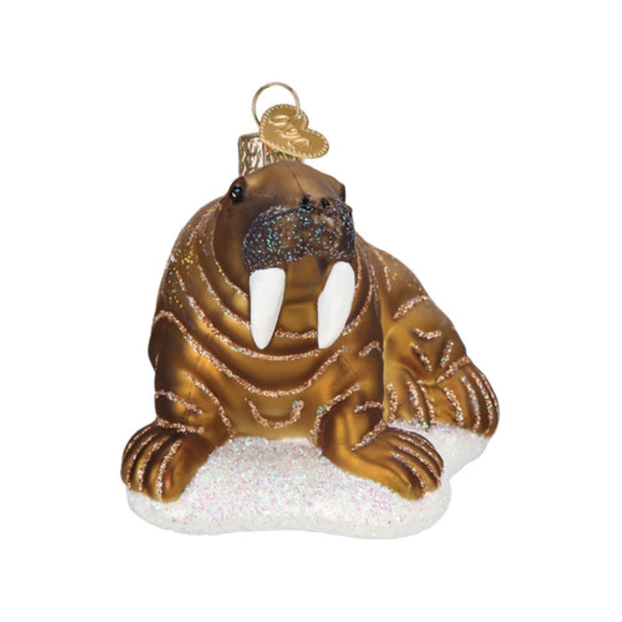 Old World Christmas Walrus Blown Glass Holiday Ornament For Tree