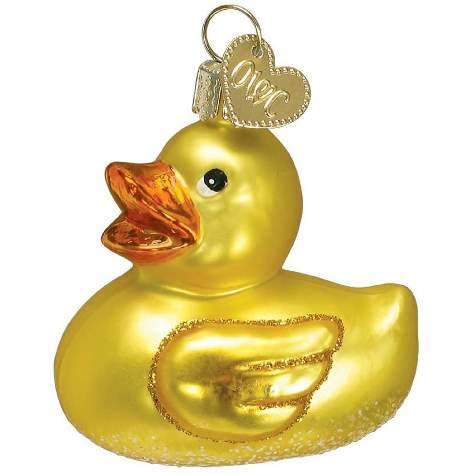 Old World Christmas Glass Blown Ornaments, Rubber Ducky, 2"