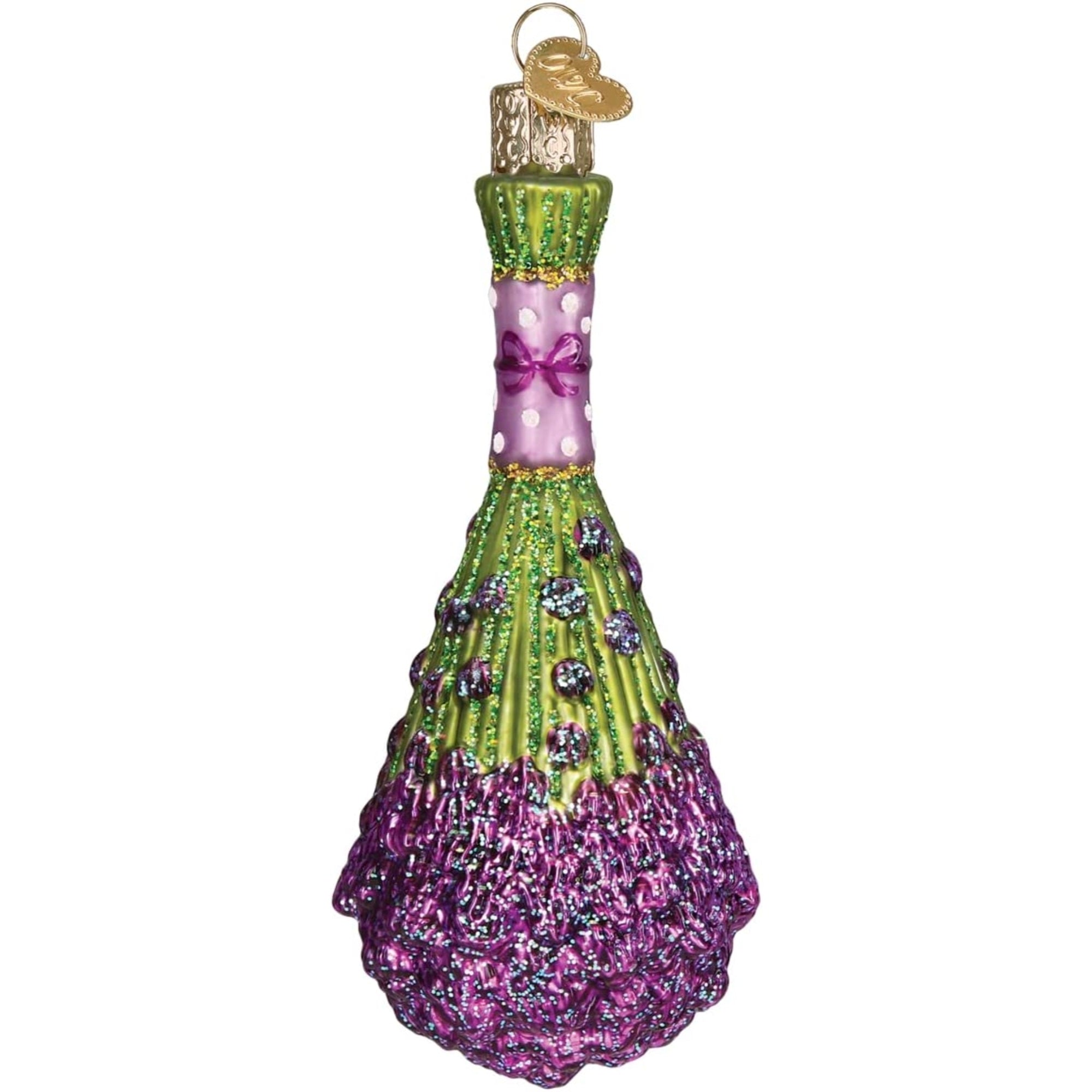 Old World Christmas Glass Blown Bunch of Lavender Ornament Purple, 4.5"
