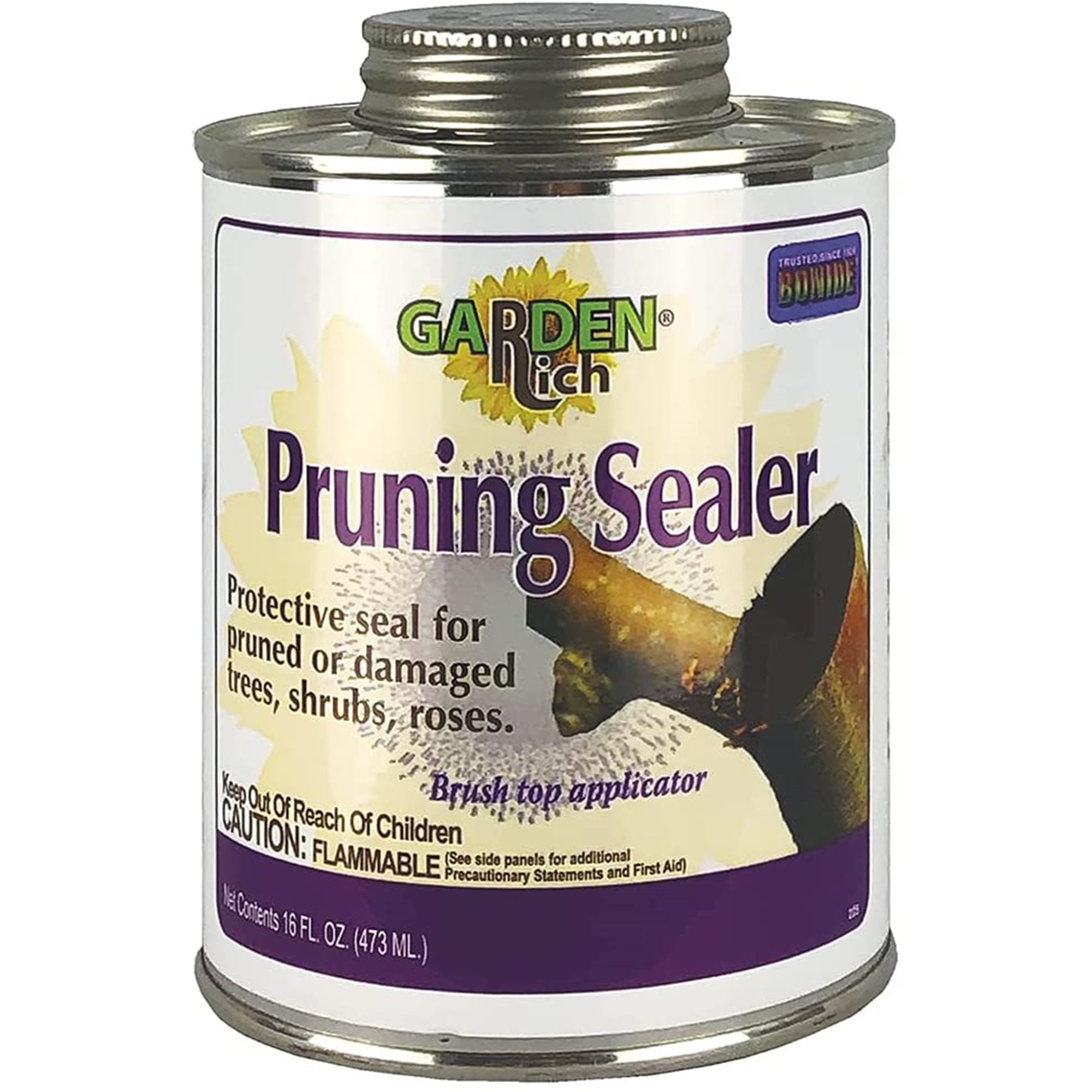 Bonide Pruning Sealer Tree Wound Dressing, Brush Cap Applicator, 16 oz