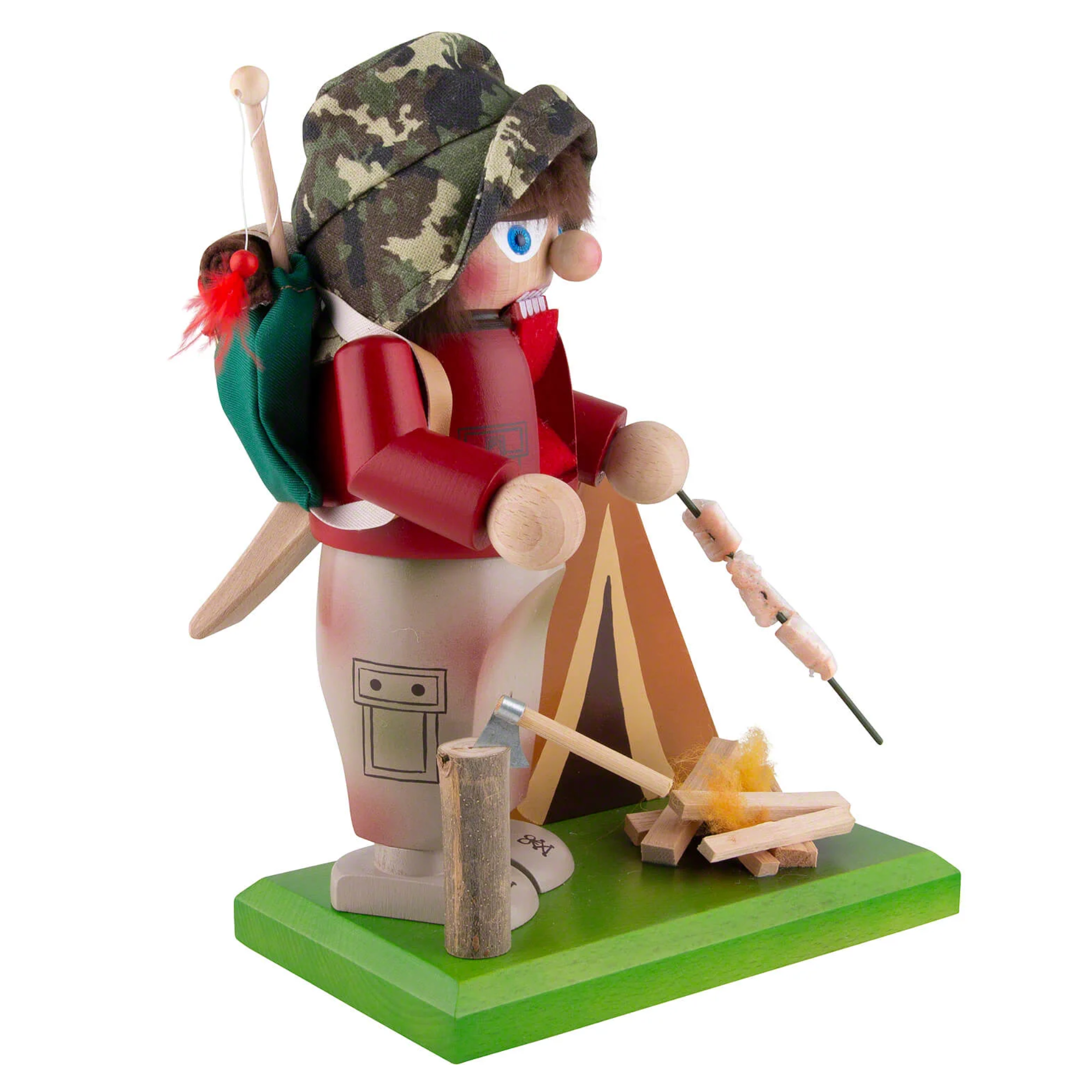 Steinbach Wooden Chubby Nutcracker, German Christmas Decoration, Camper 10.5"