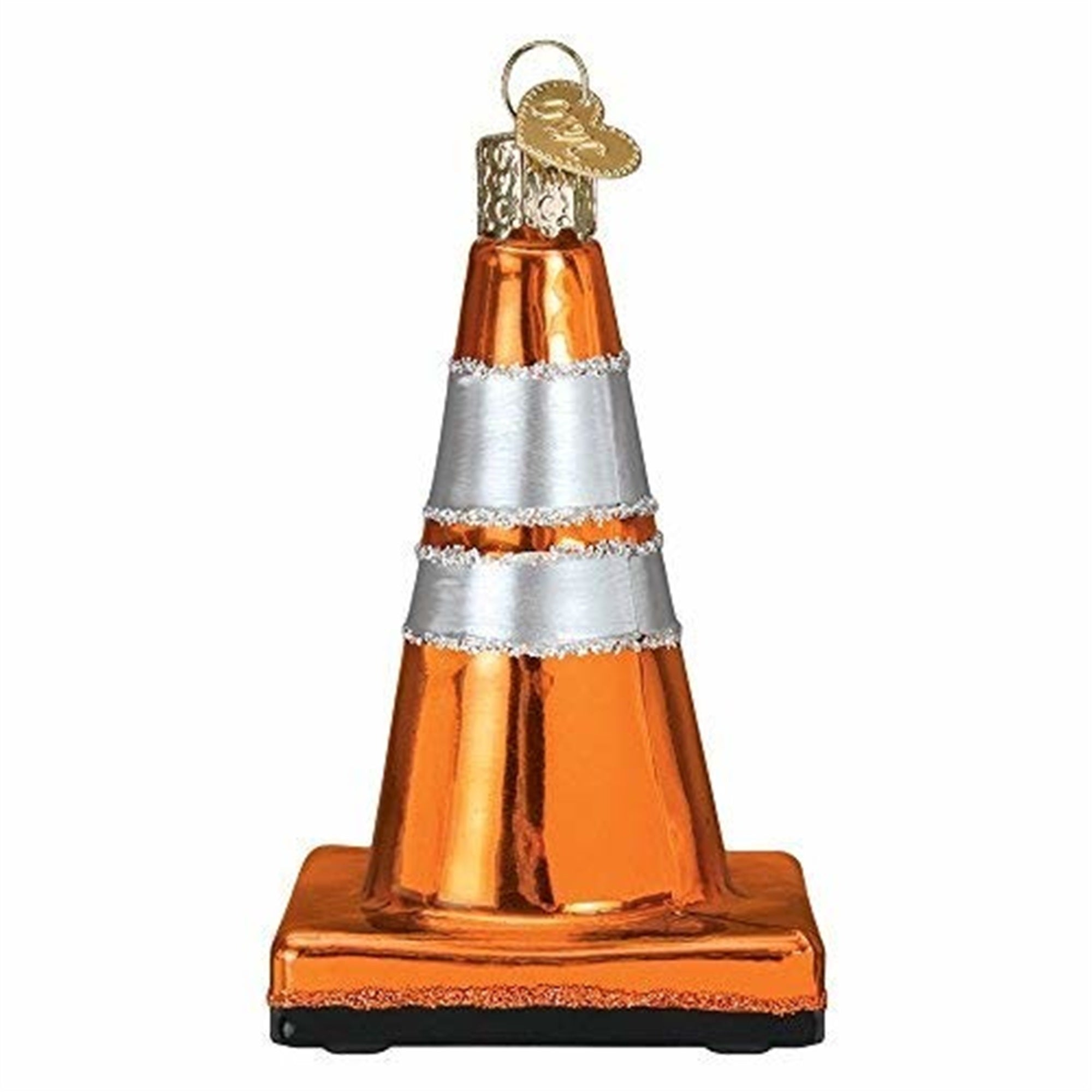 Old World Christmas Blown Glass Ornament, Construction Cone