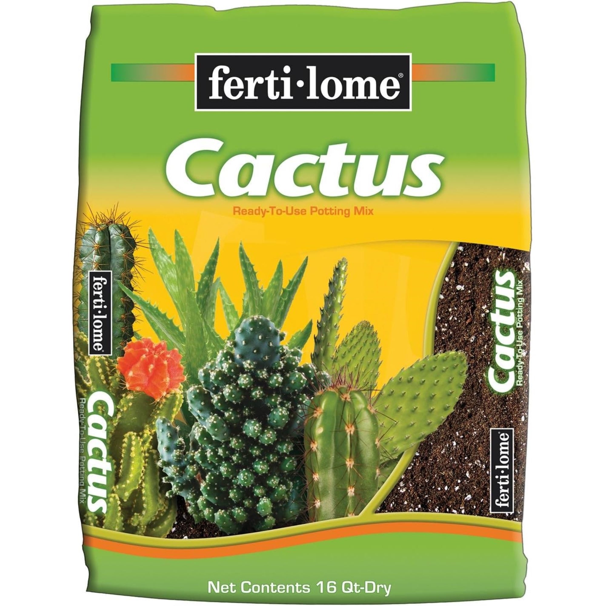 Fertilome Cactus Ready to Use Potting Mix Soil, Fast Draining, 16 qts