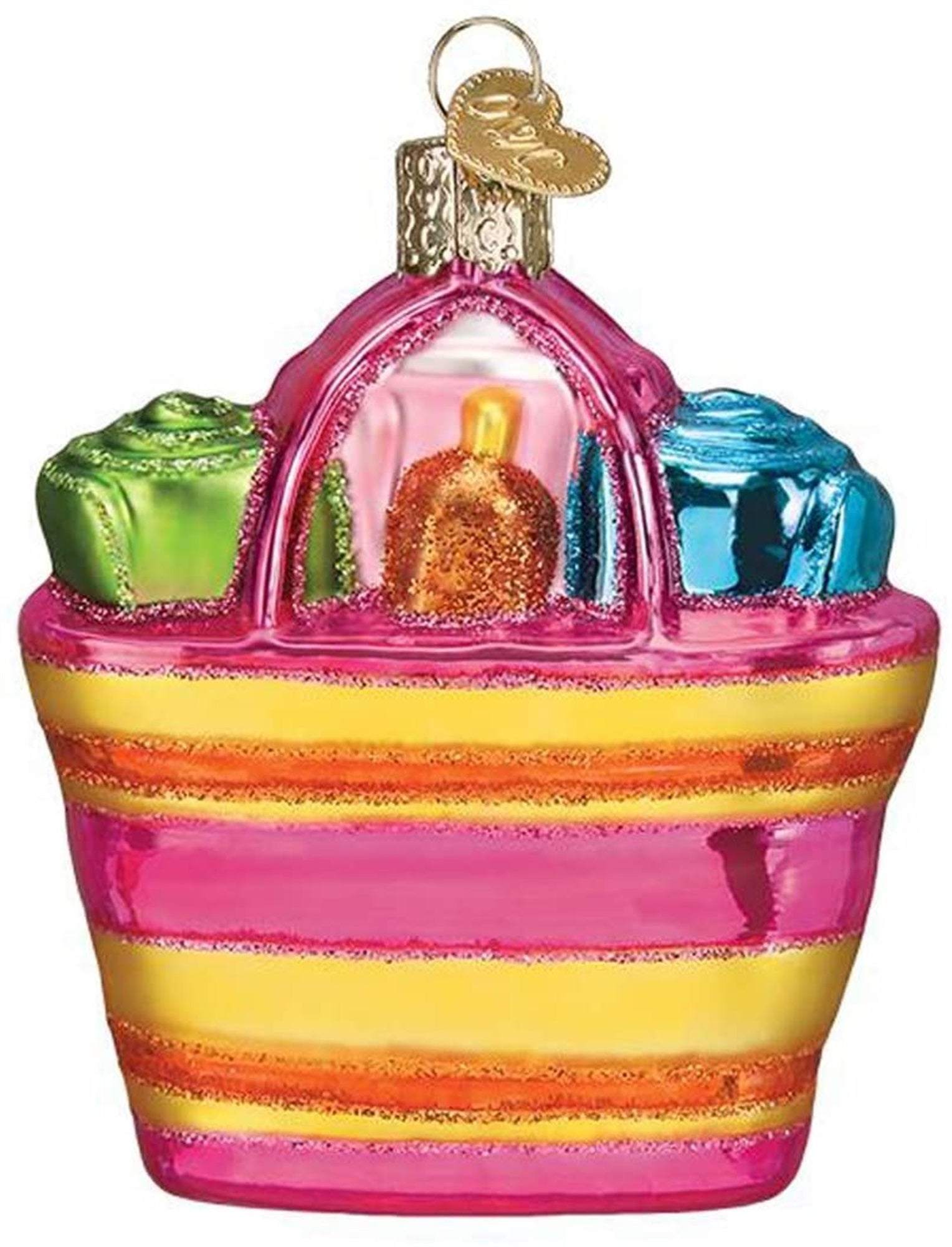 Old World Christmas Glass Blown Beach Bag Ornament