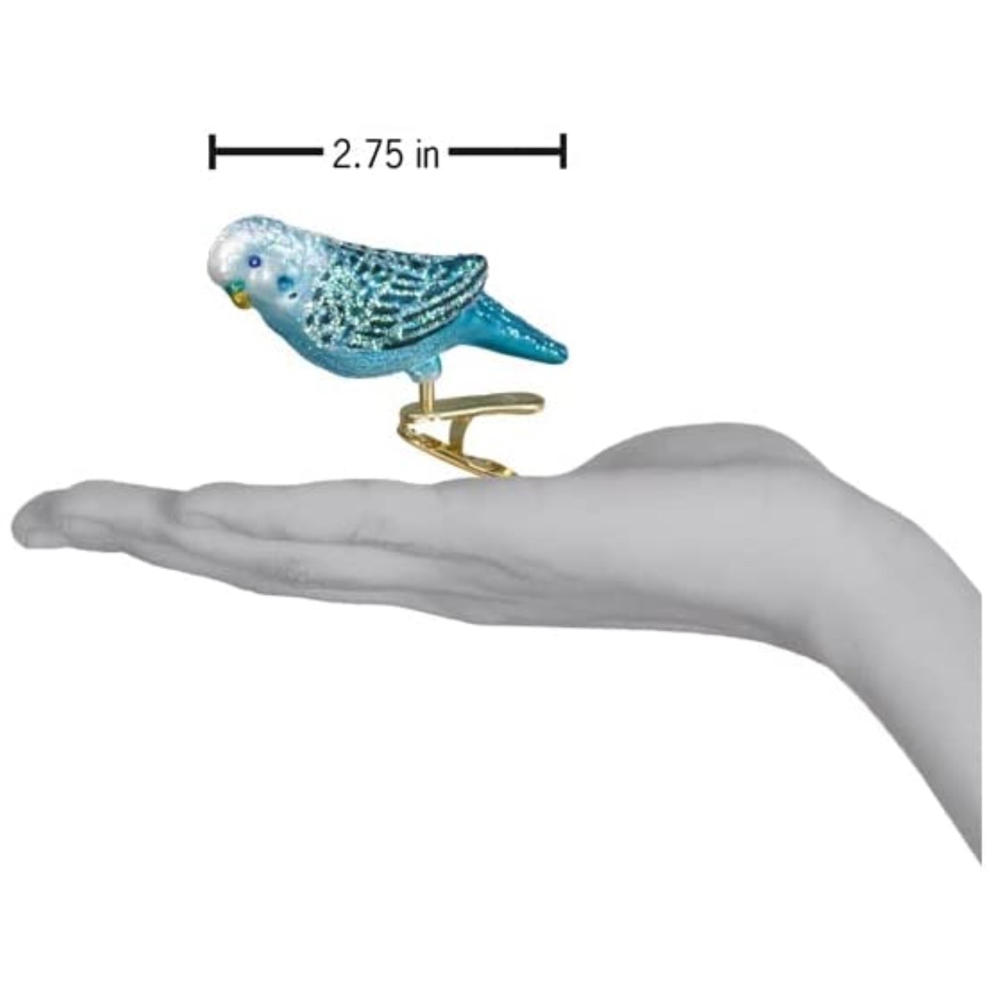 Old World Christmas Blue Miniature Parakeet Glass Blown Ornament Christmas Tree