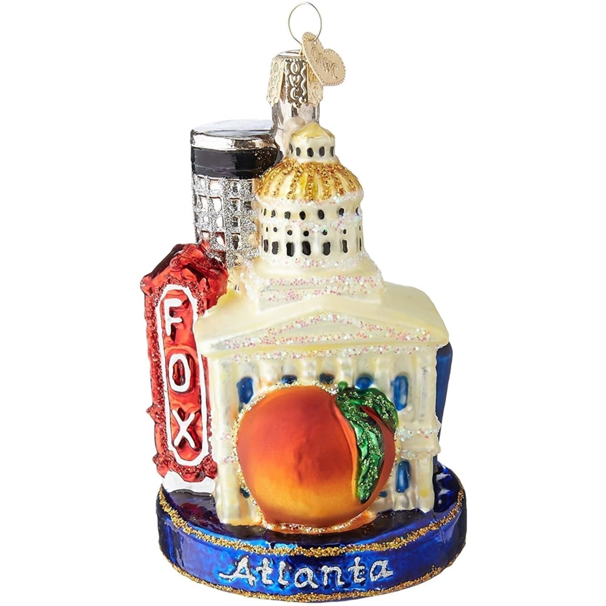 Old World Christmas Blown Glass Christmas Ornament, Atlanta