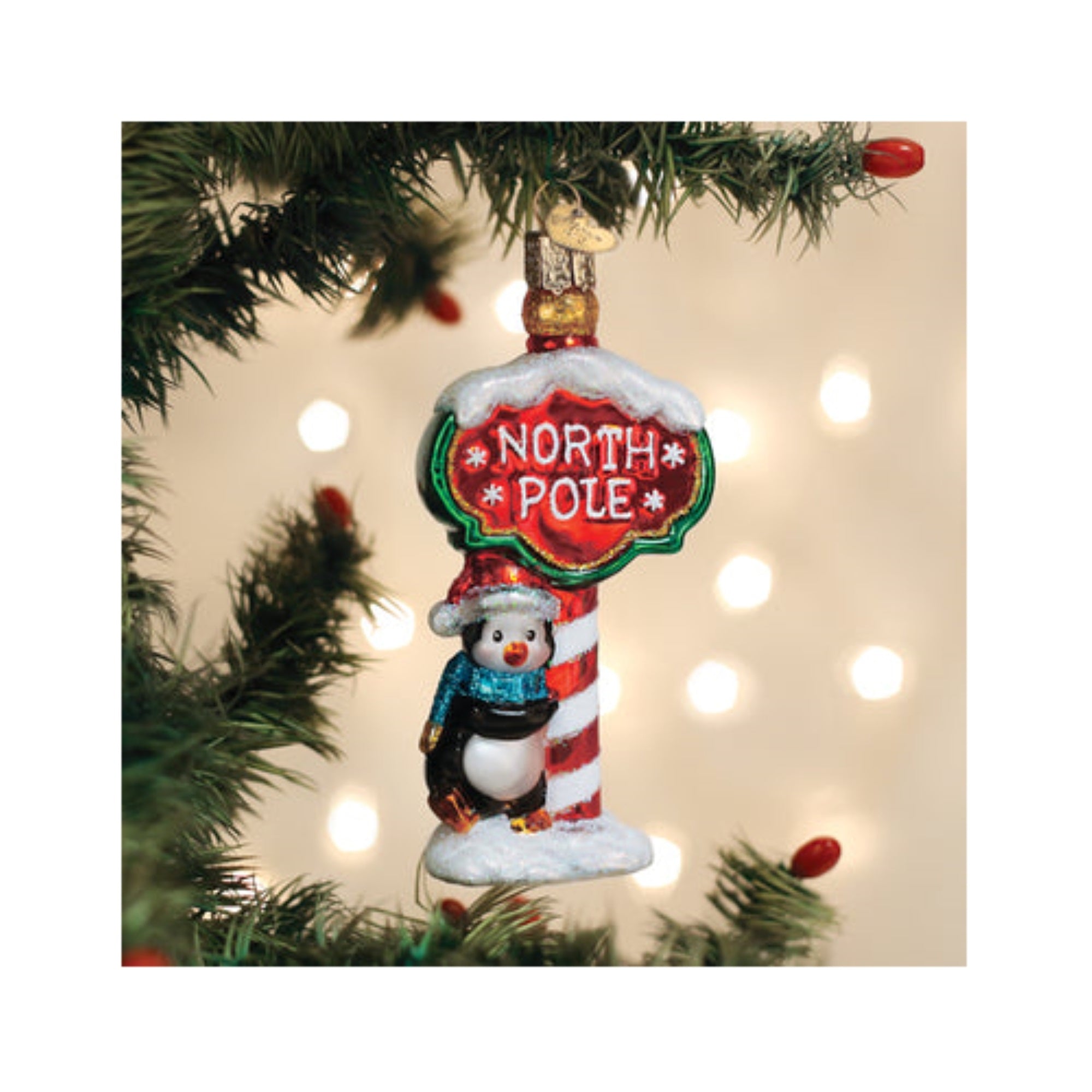 Old World Christmas Blown Glass Christmas Ornament, North Pole
