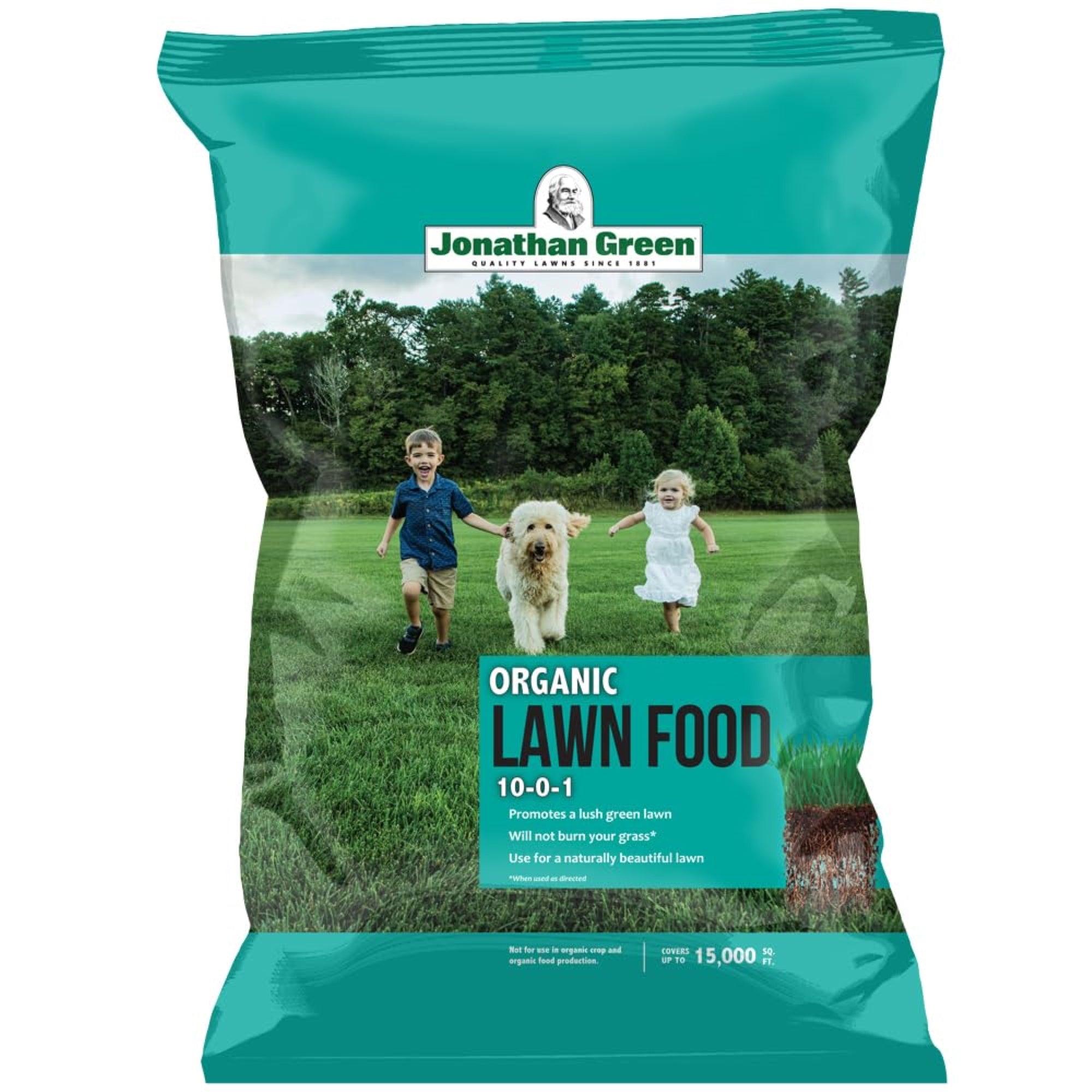 Jonathan Green Organic Lawn Food, 15M (15,000 sq ft Coverage)