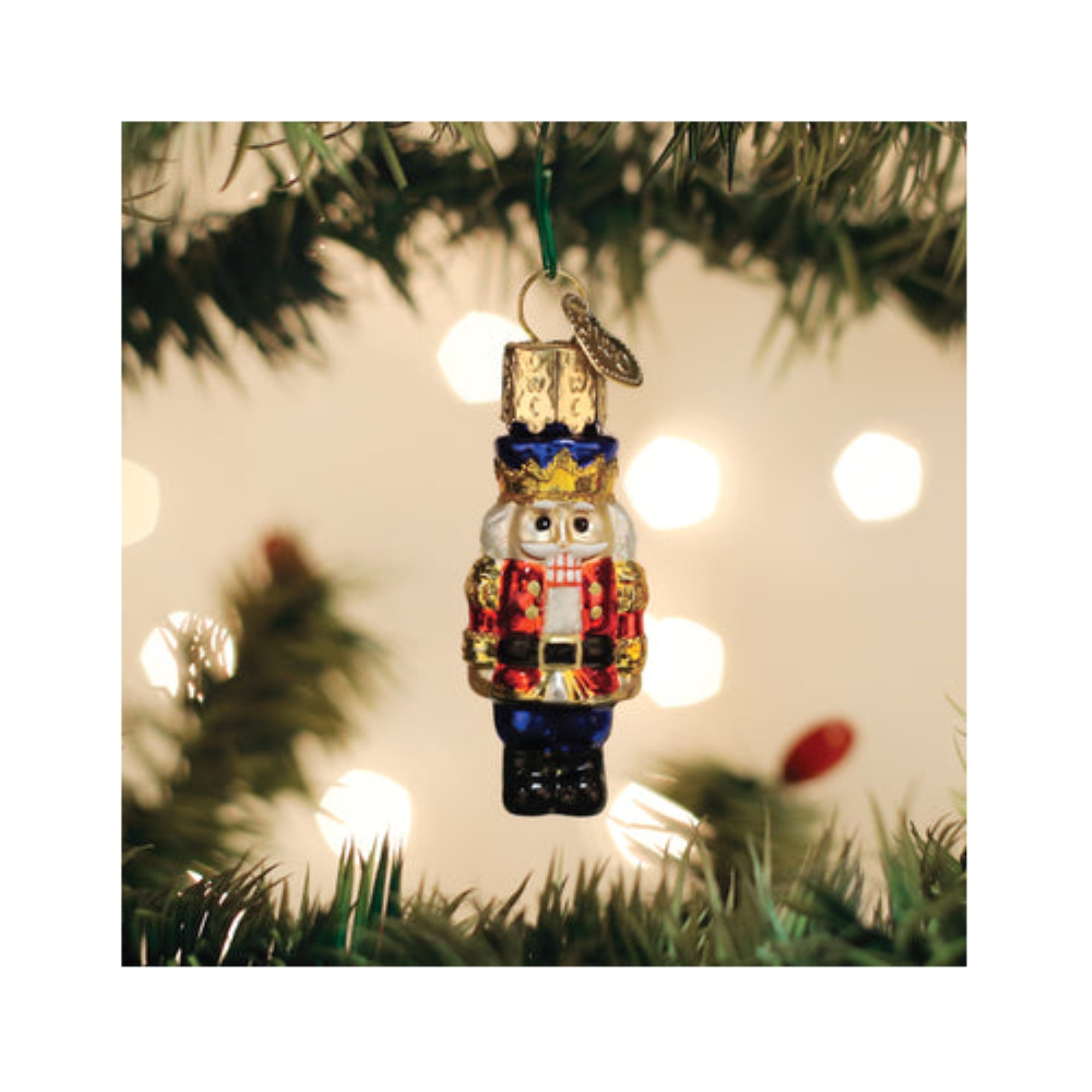 Old World Christmas Mini Nutcracker Soldier Blown Glass Holiday Ornament For Tree