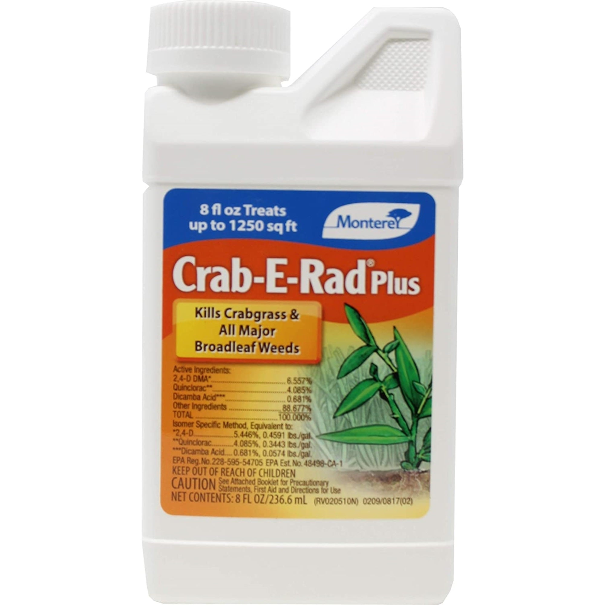 Monterey Crab-E-Rad Plus Crabgrass Herbicide Weed Control, 8 Ounces