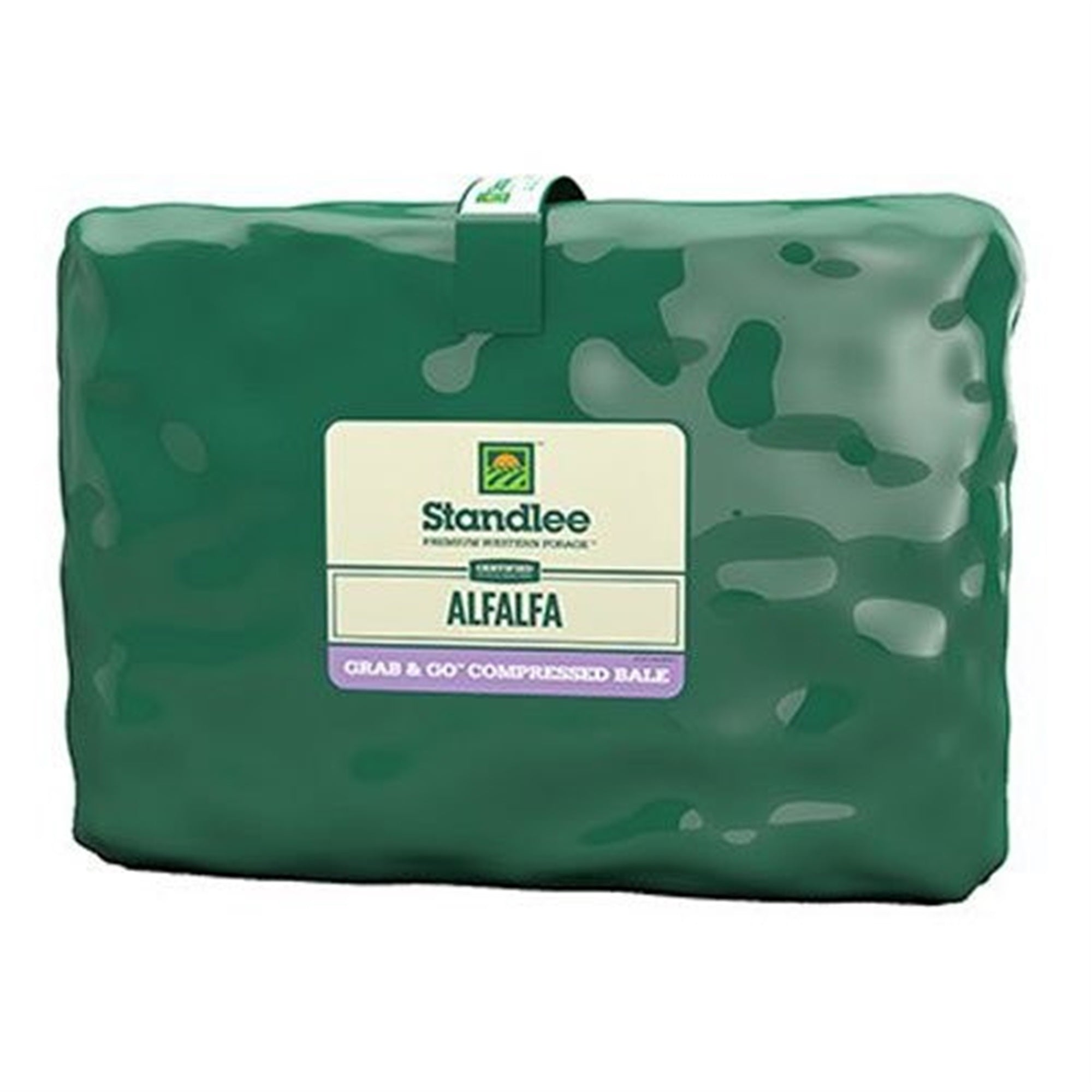 Standlee Premium Organic Alfalfa Grab & Go Compressed Bale for Livestock, 50 LB