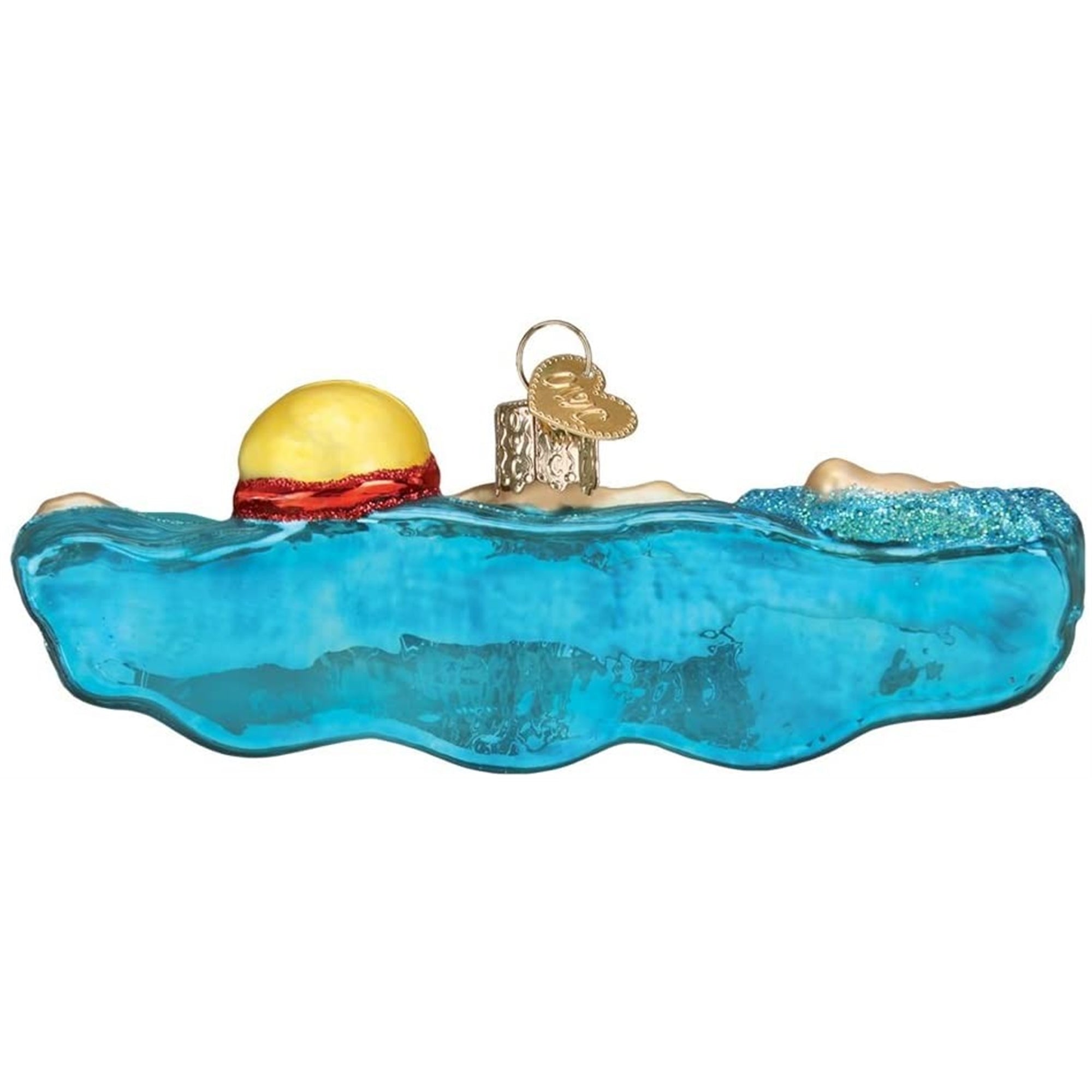 Old World Christmas Glass Blown Swimming Ornament