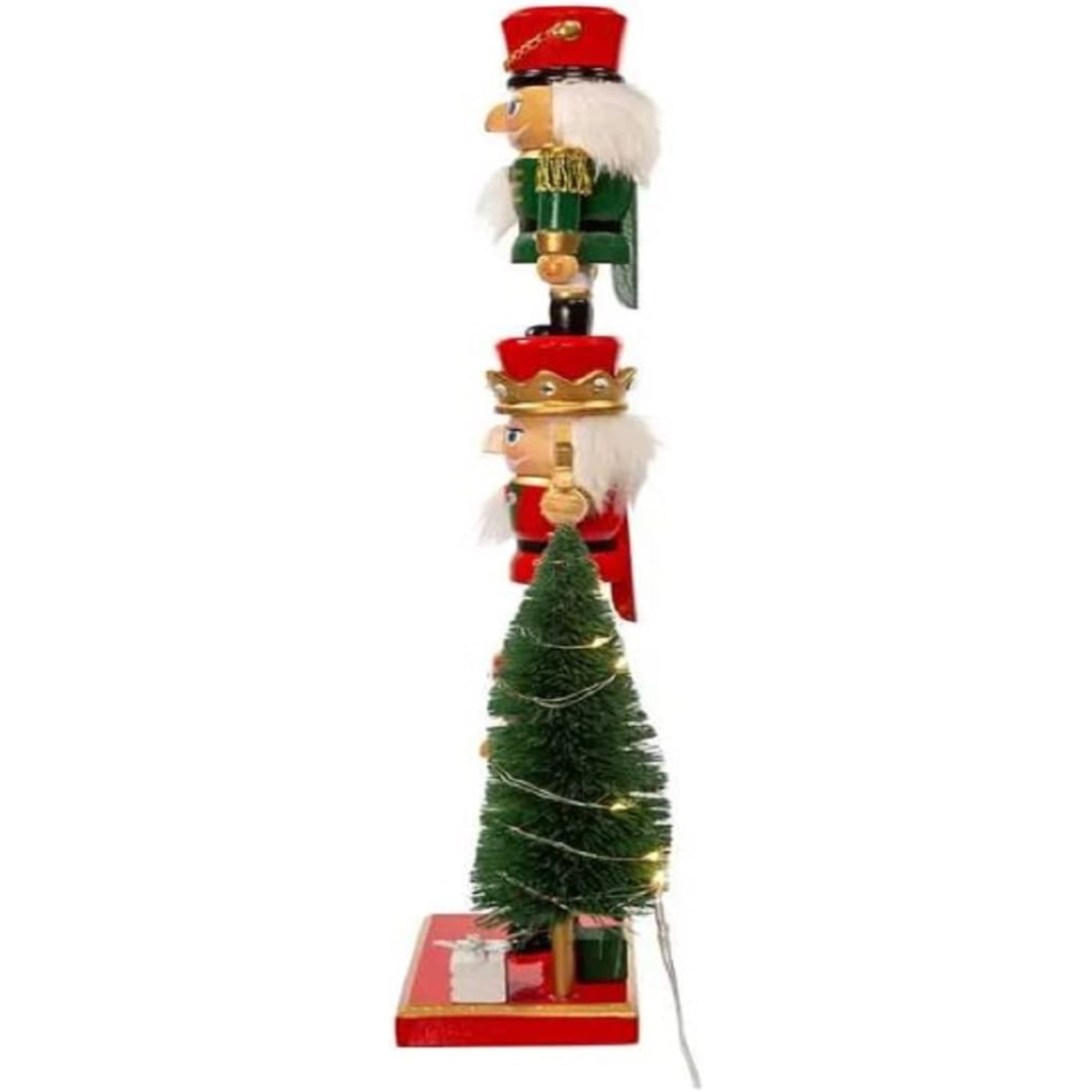 Kurt Adler Battery Operated Nutcracker with Light Up Tree, 18"