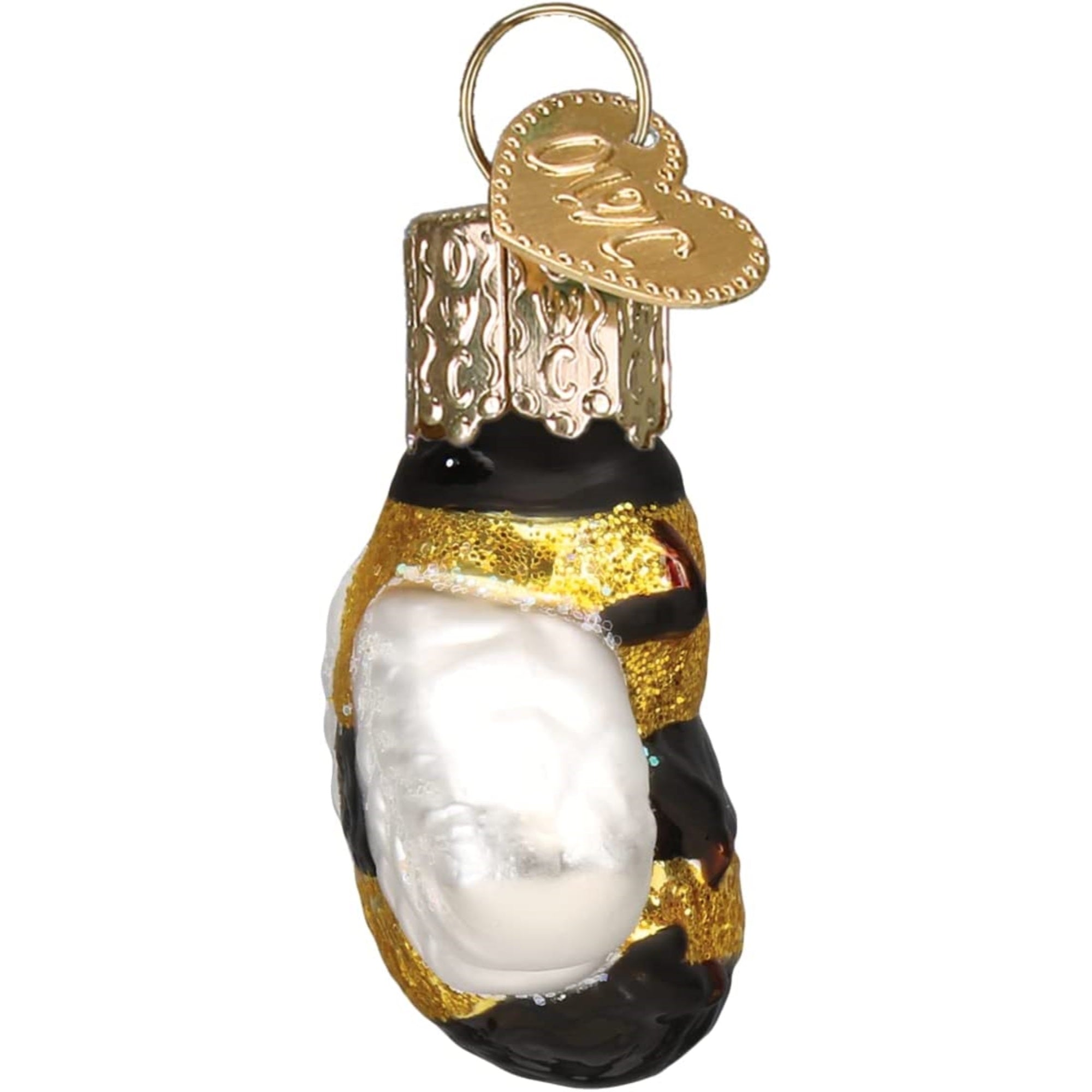 Old World Christmas Mini Glass Blown Honey Bee Ornament, 1.5"
