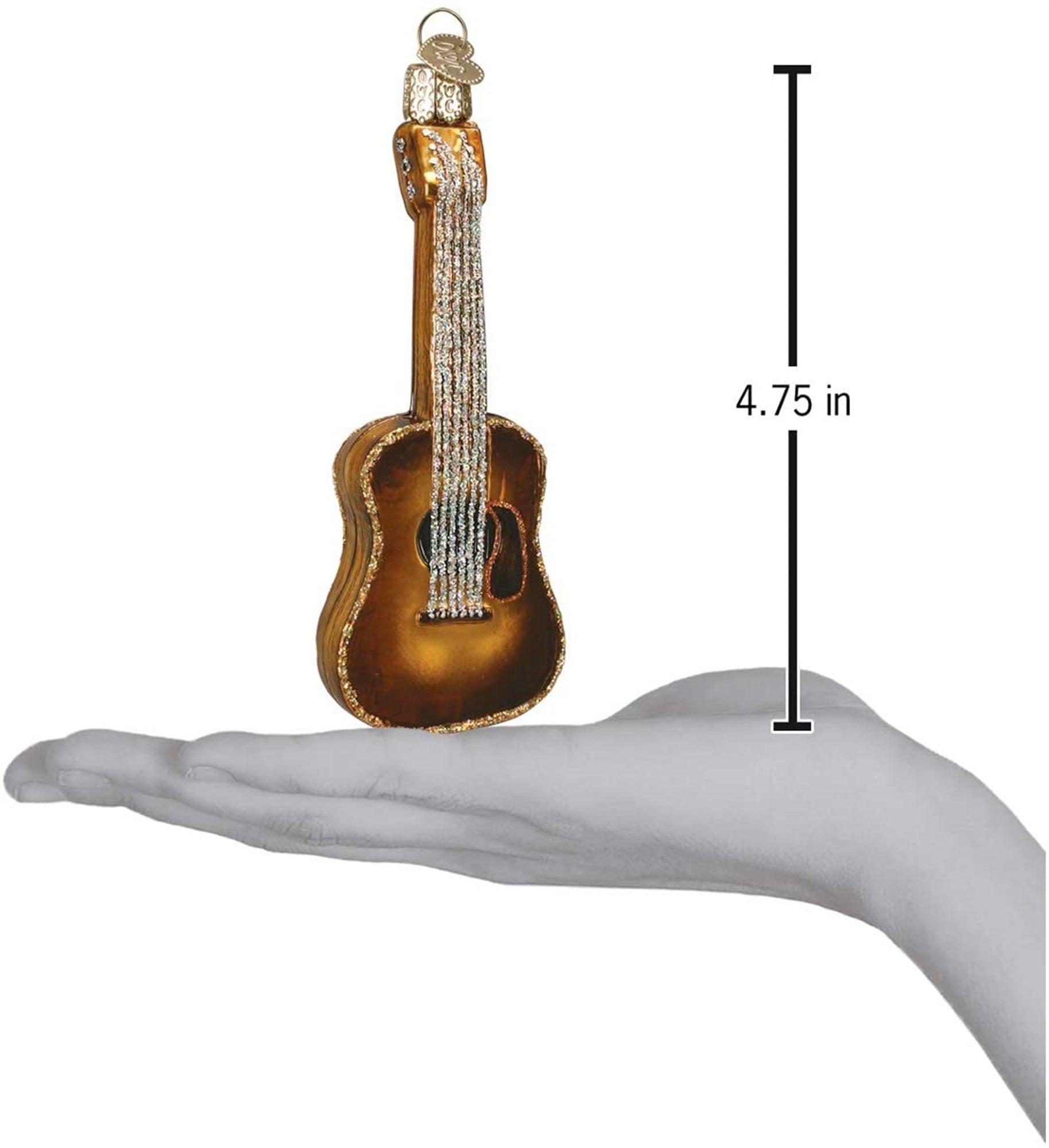 Old World Christmas Glass Blown Guitar Ornament