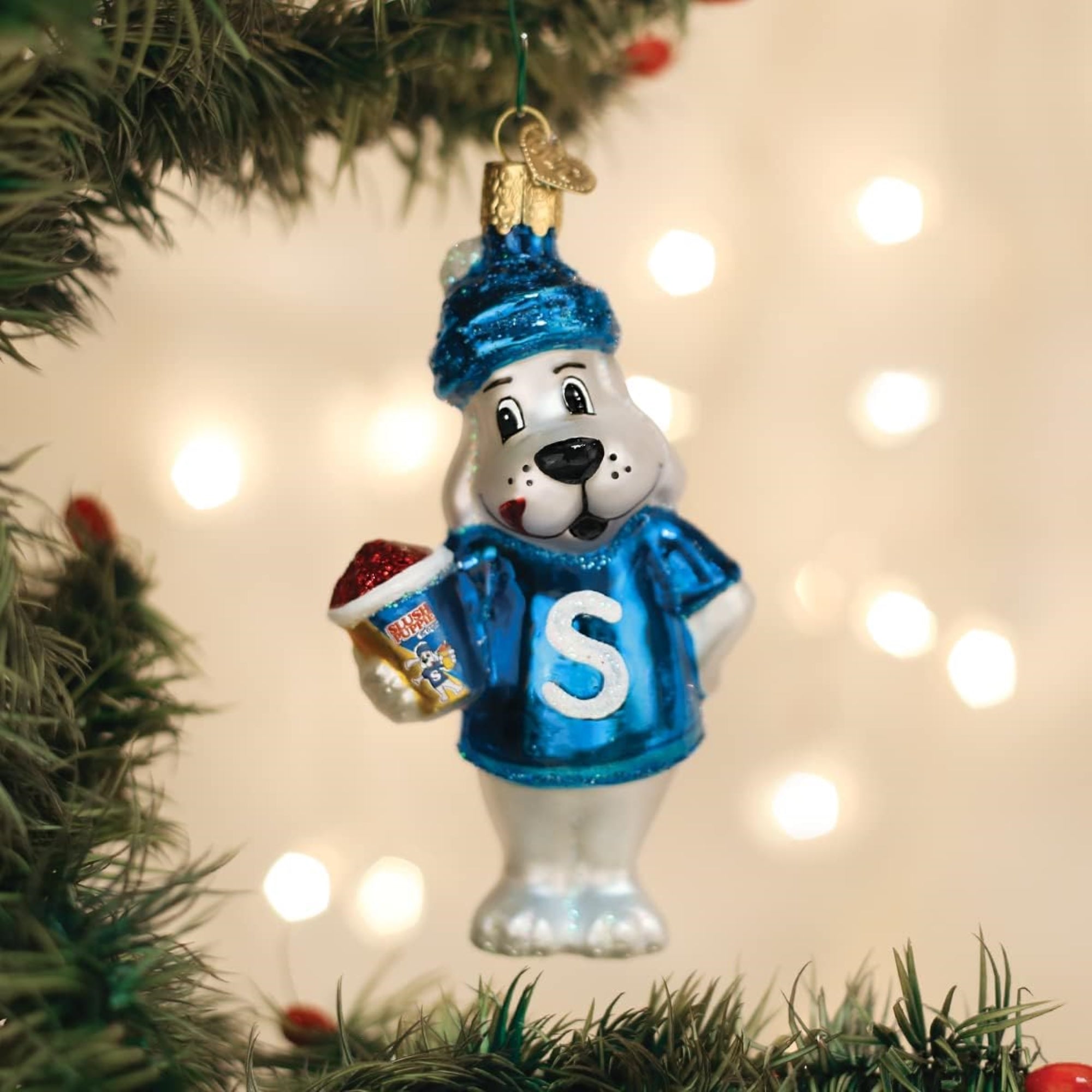 Old World Christmas Slush Puppie Blown Glass Holiday Ornament