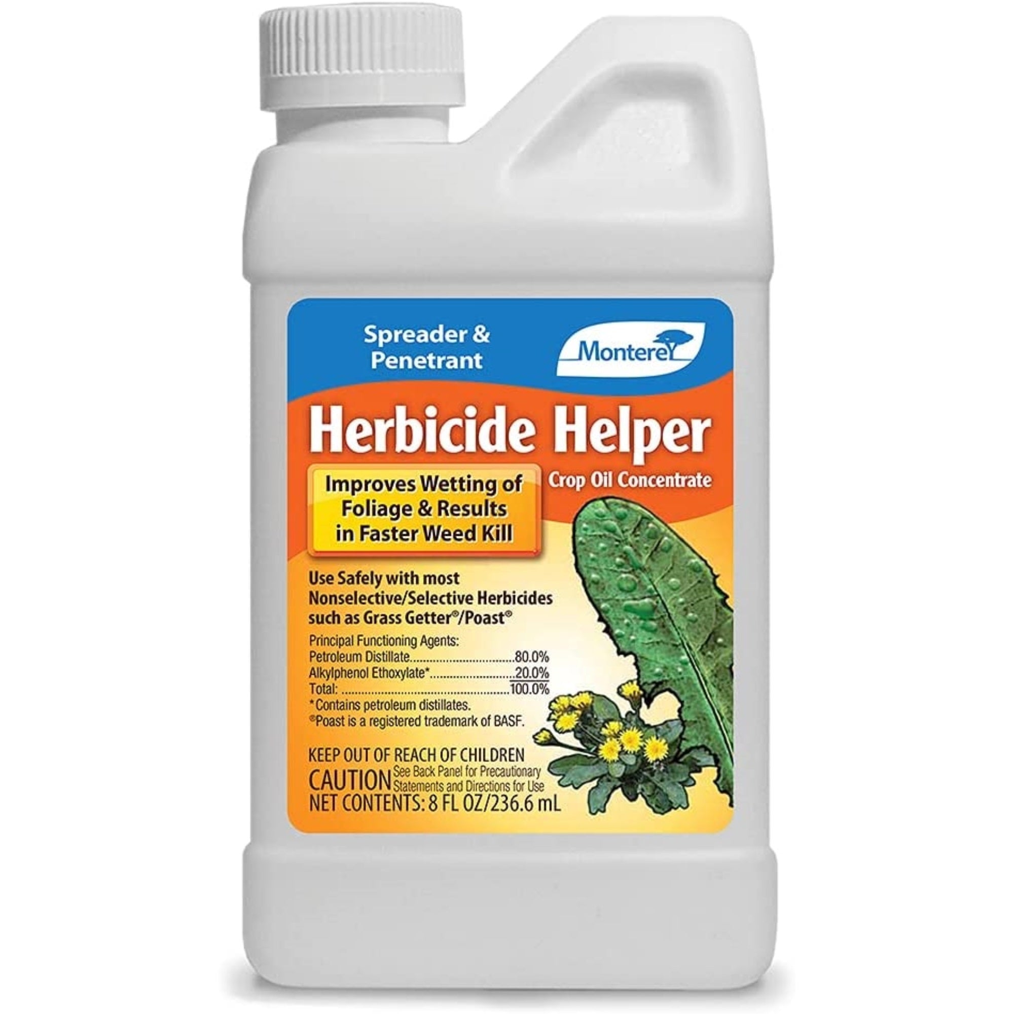Monterey Herbicide Helper Crop Oil Concentrate Spreader And Penetrant, 8 Ounces