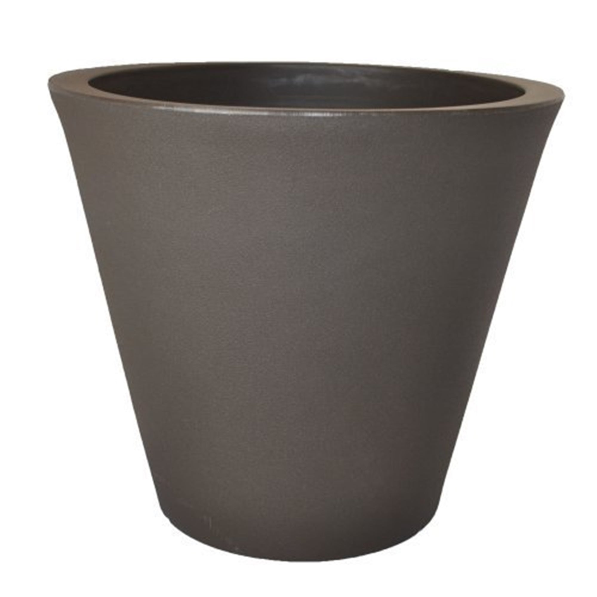 Tusco Products Cosmopolitan Round Garden Planter, Espresso, 16"