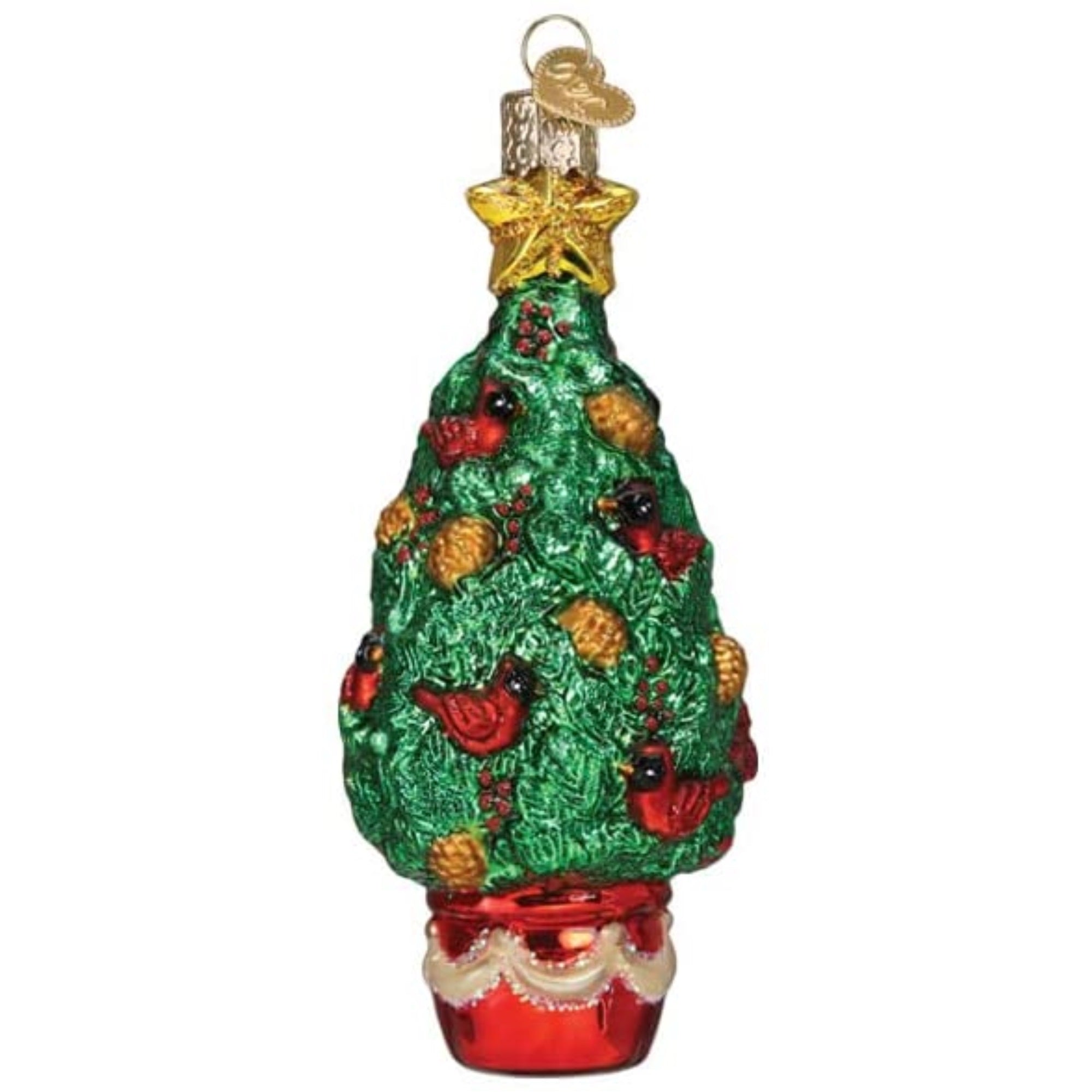 Old World Christmas Glass Blown Tree Ornament, Cardinal Christmas Tree