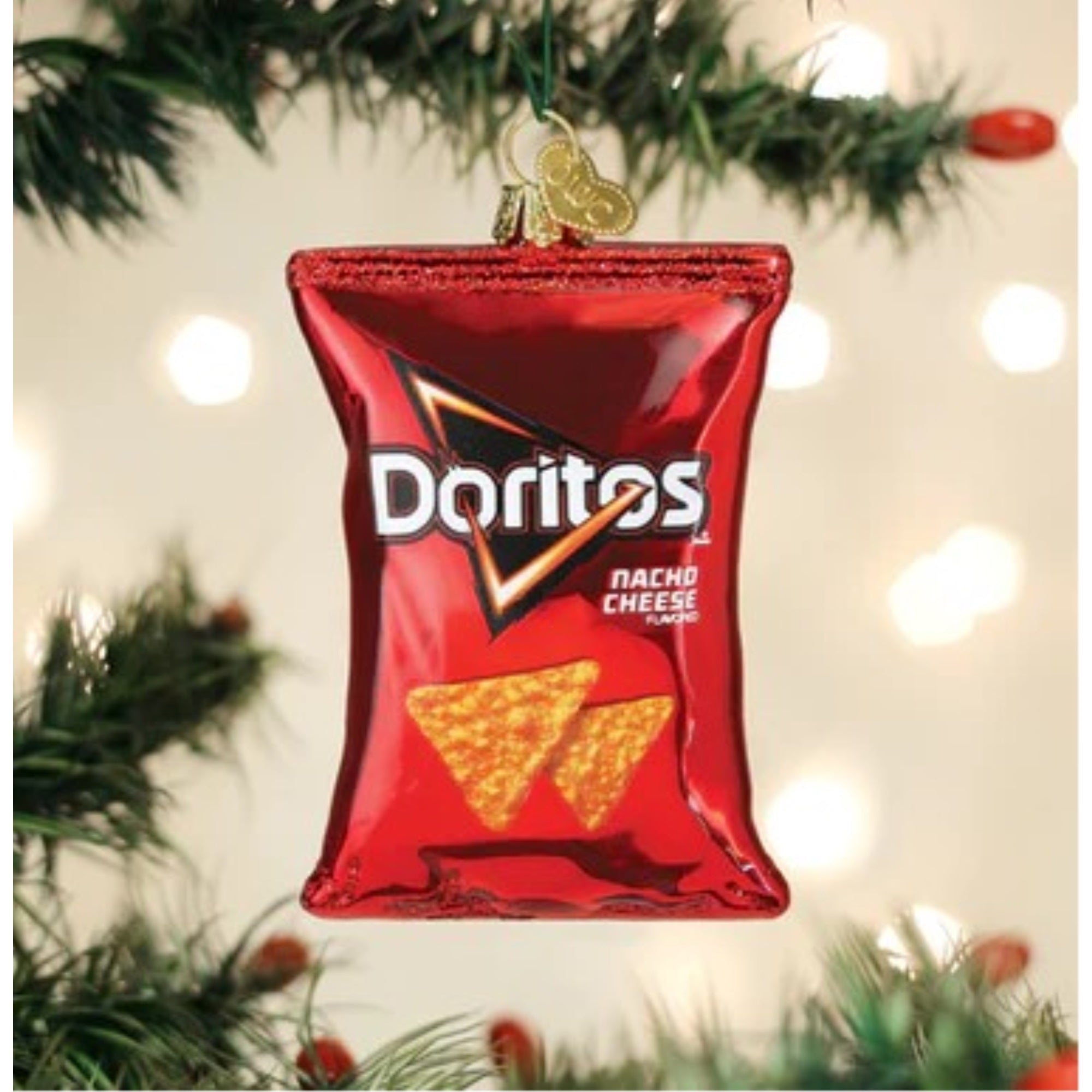 Old World Christmas Blown Glass Christmas Ornaments, Doritos Nacho Cheese Chips