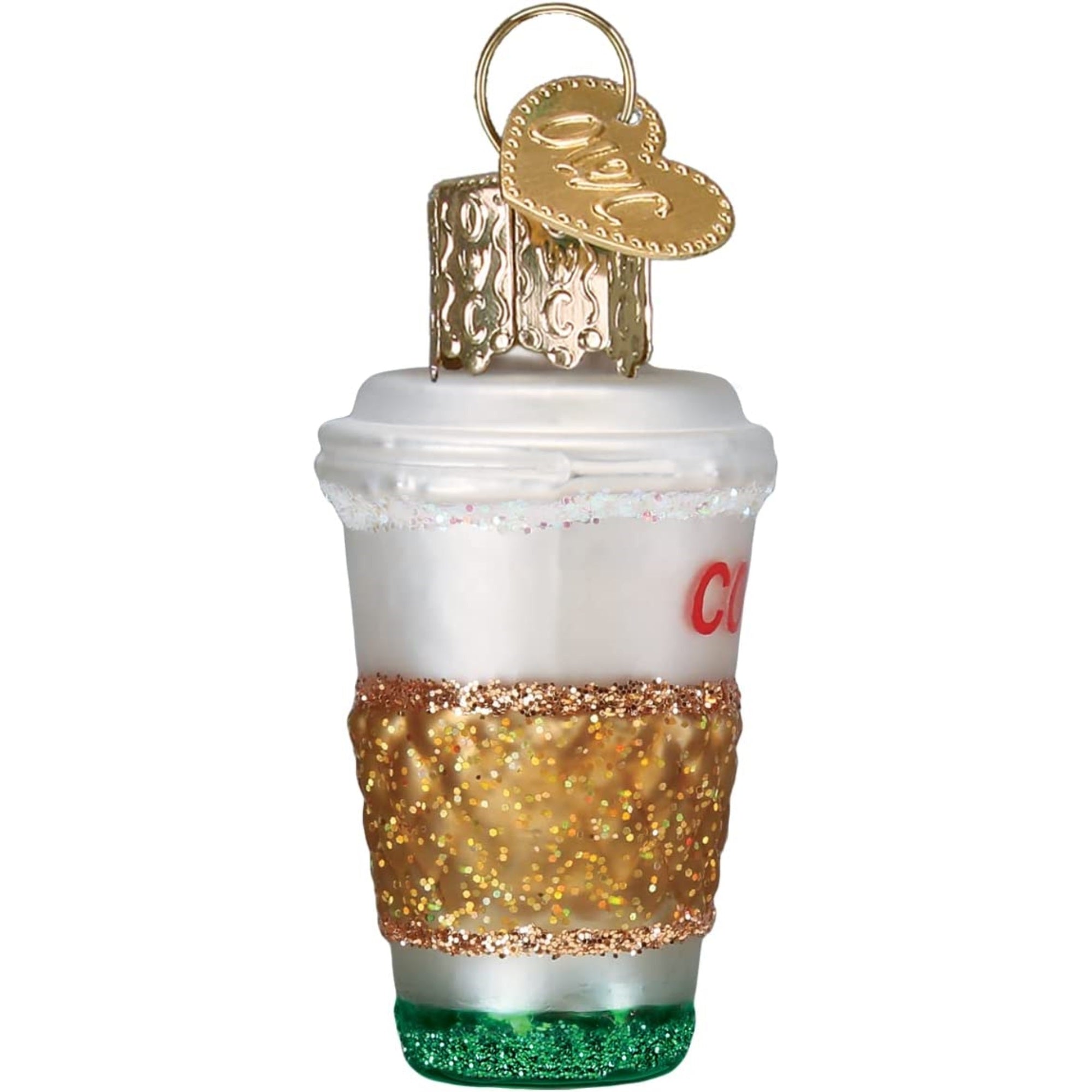 Old World Christmas Mini Blown Glass Coffee To Go Ornament, 2"