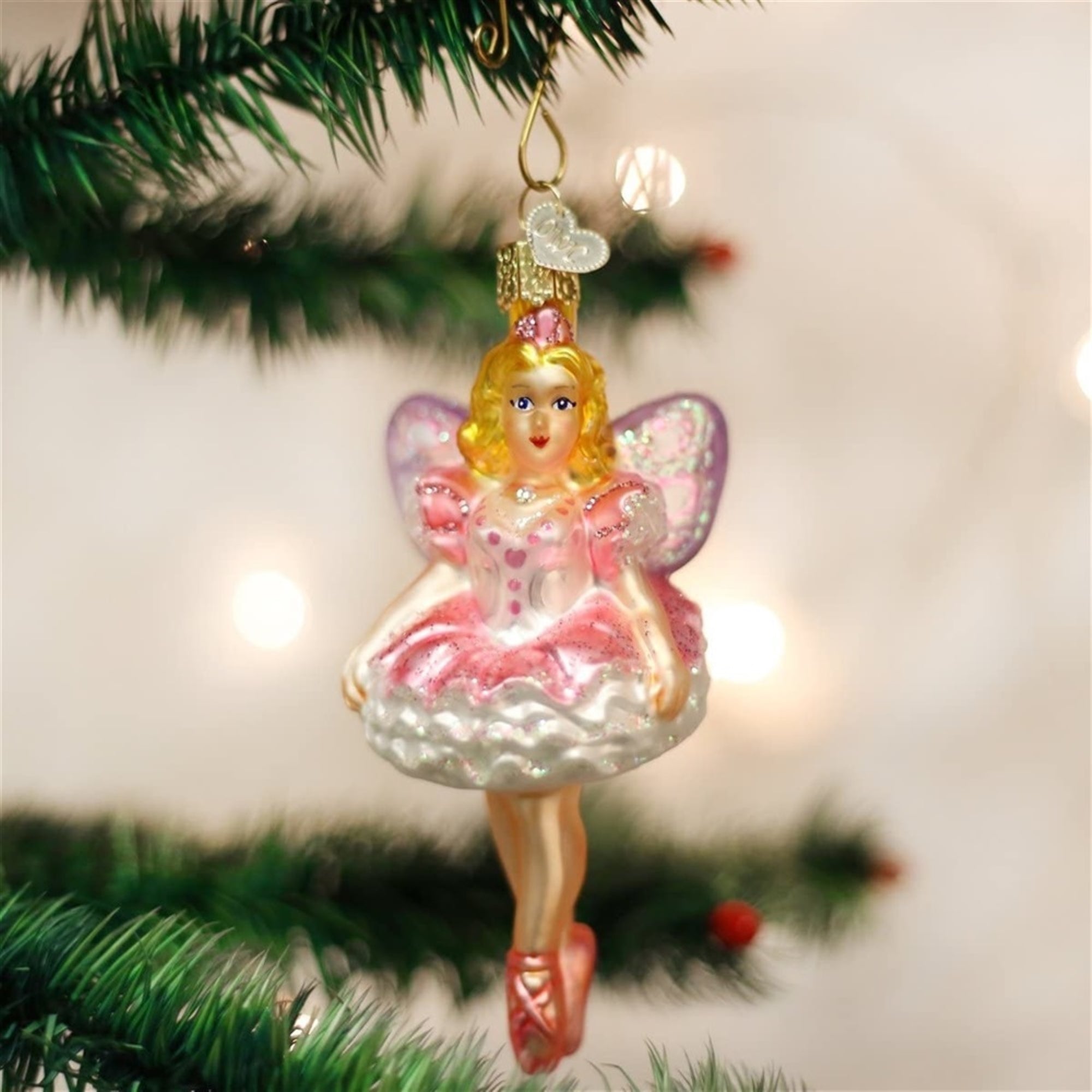 Old World Christmas Glass Blown Sugar Plum Fairy Ornament