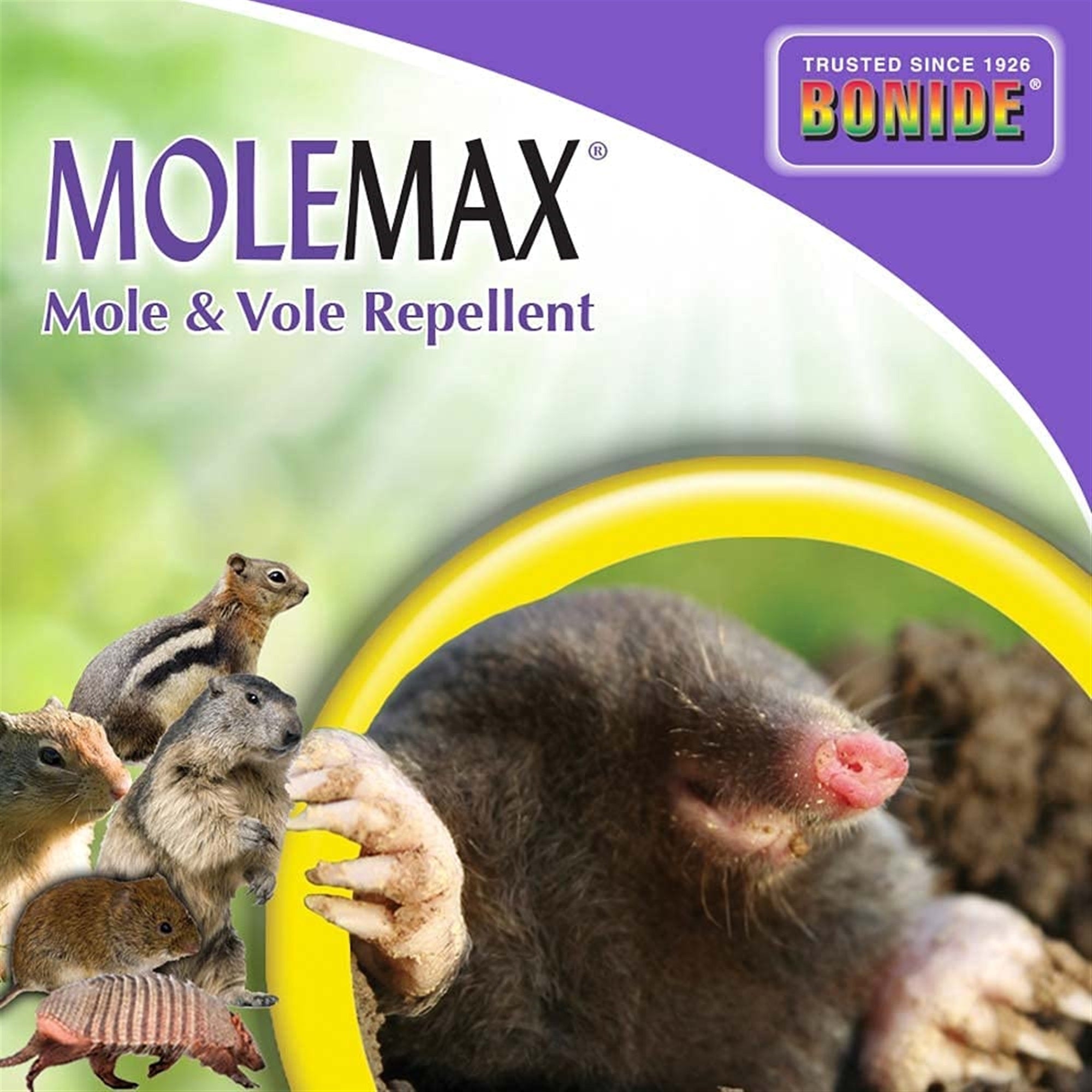 Bonide Mole Max and Vole Repellent Granules, 10-Pound