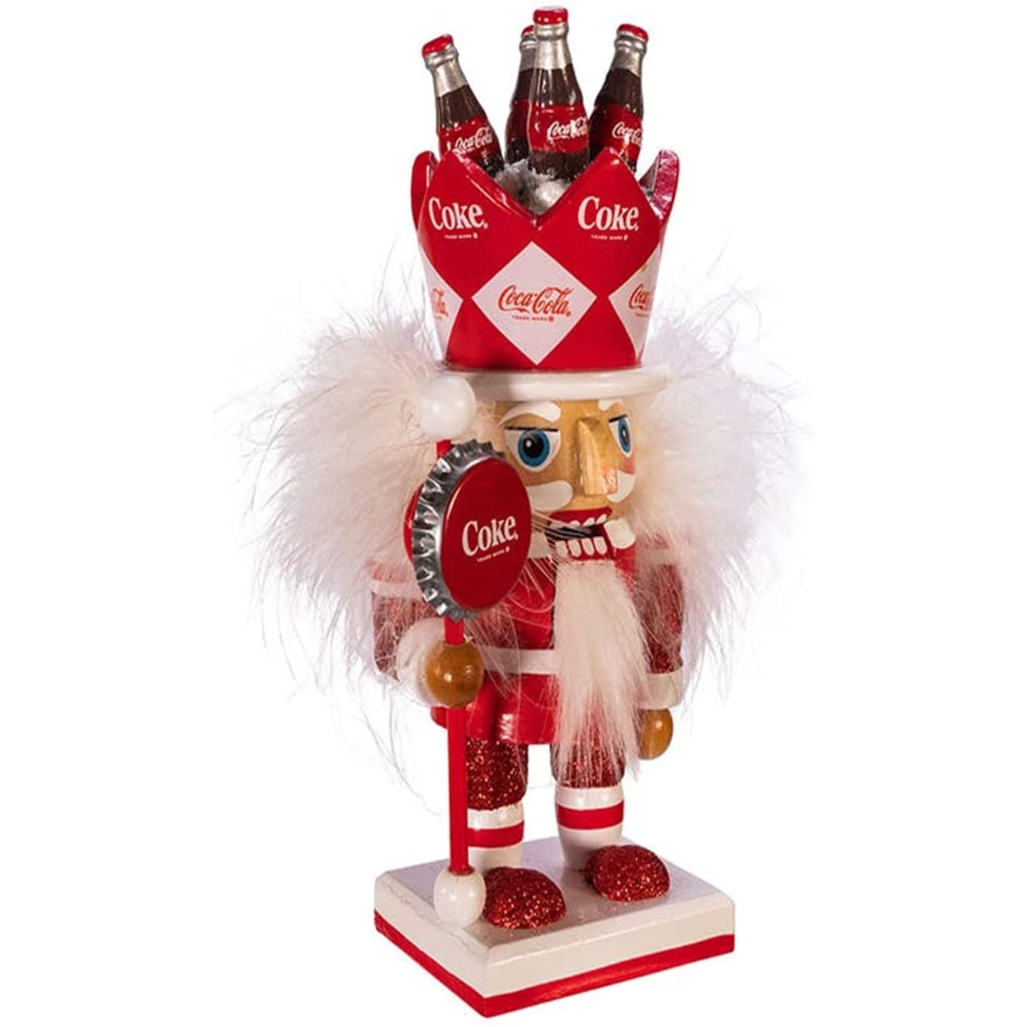 Kurt Adler Wooden Coca-Cola Holiday Nutcracker, 8"