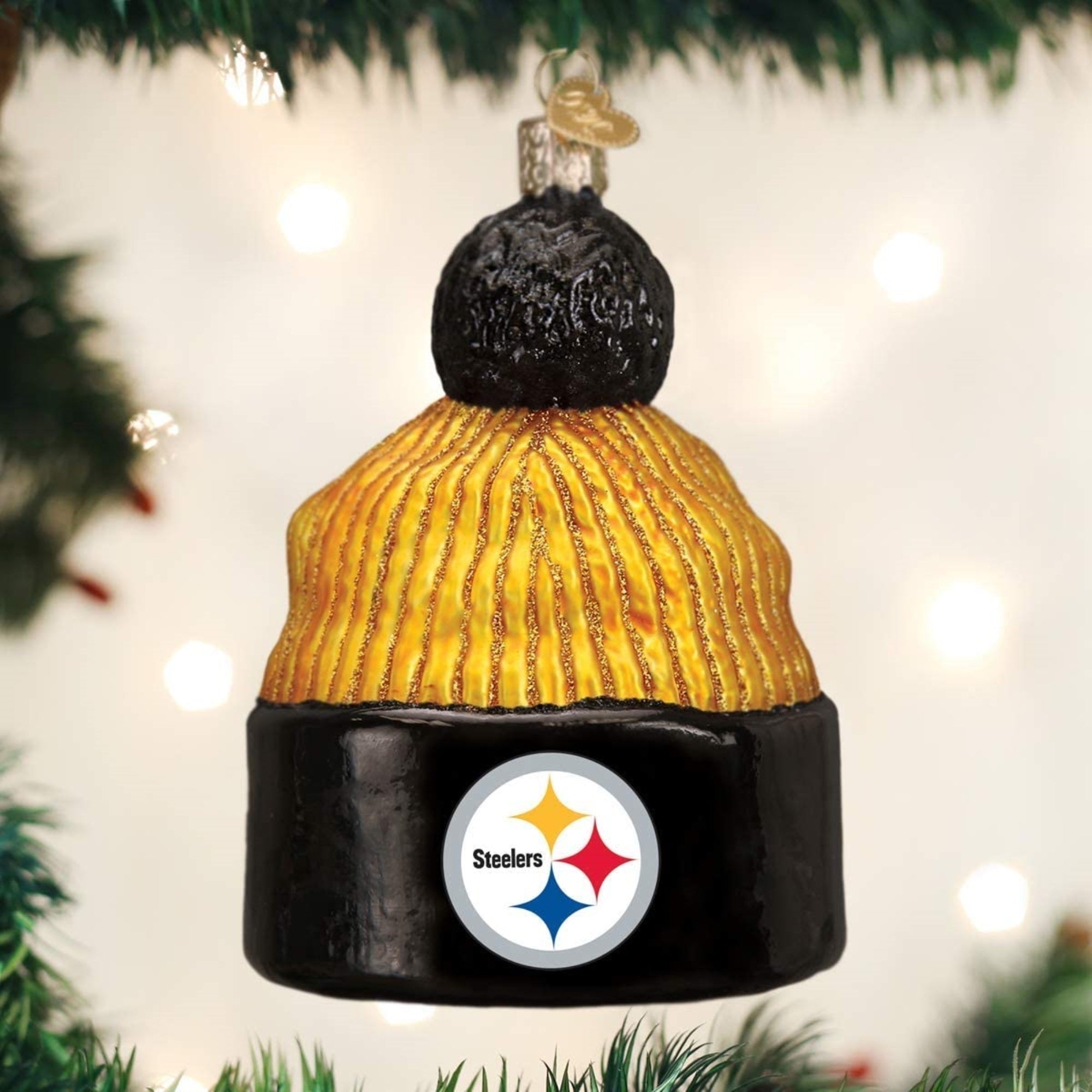 Old World Christmas Pittsburgh Steelers Beanie Ornament For Christmas Tree