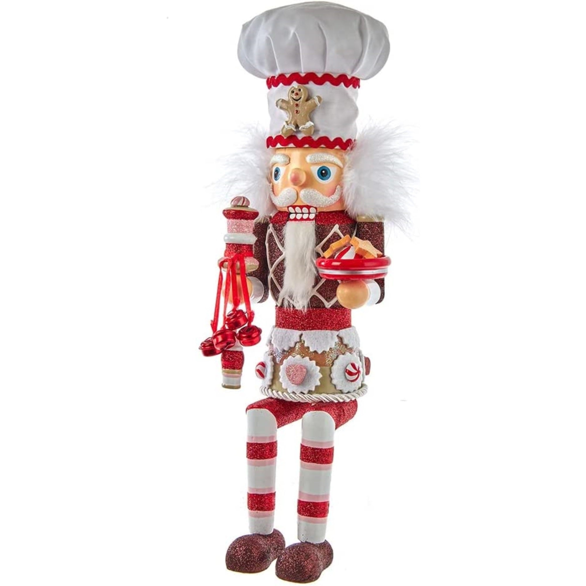 Kurt Adler Hollywood Nutcrackers, Gingerbread Baker Shelf Sitter, 15-inches