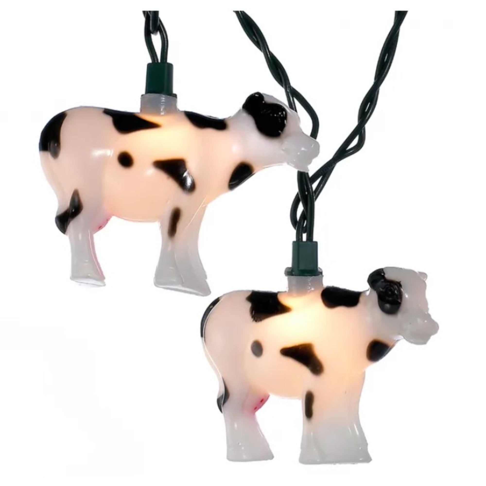 Kurt Adler UL 10-Light indoor/Outdoor Cow Light Set, 11.5' long