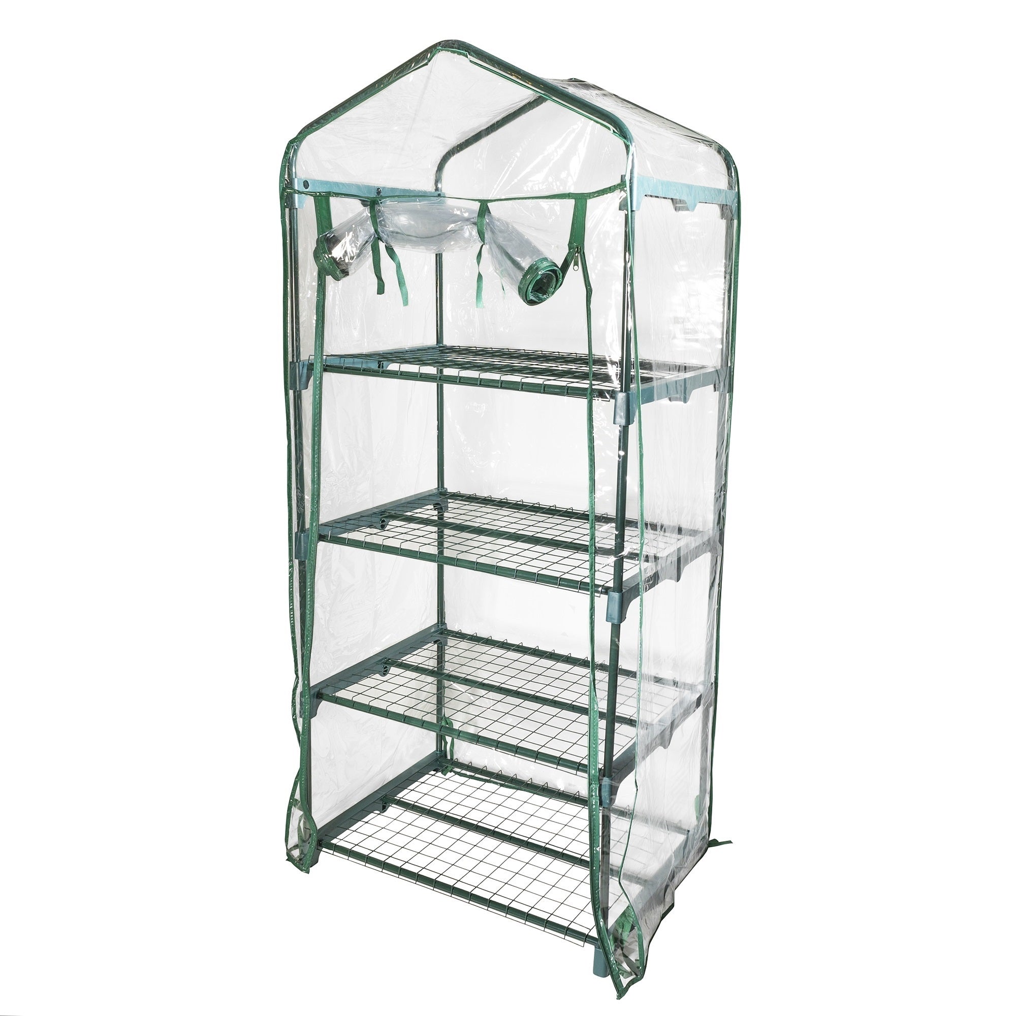 Garden Elements Personal Plastic Indoor Standing Greenhouse For Seed Starting and Propagation, Frost Protection, Clear, Small, 27" x 19" x 62"
